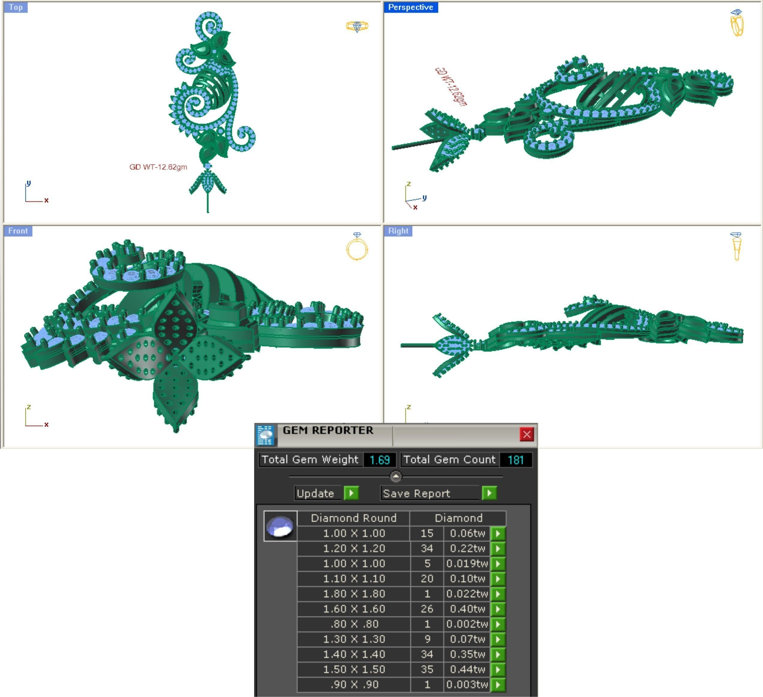 68 Necklace Earrings Set mgx bulk collection  3D print model_120