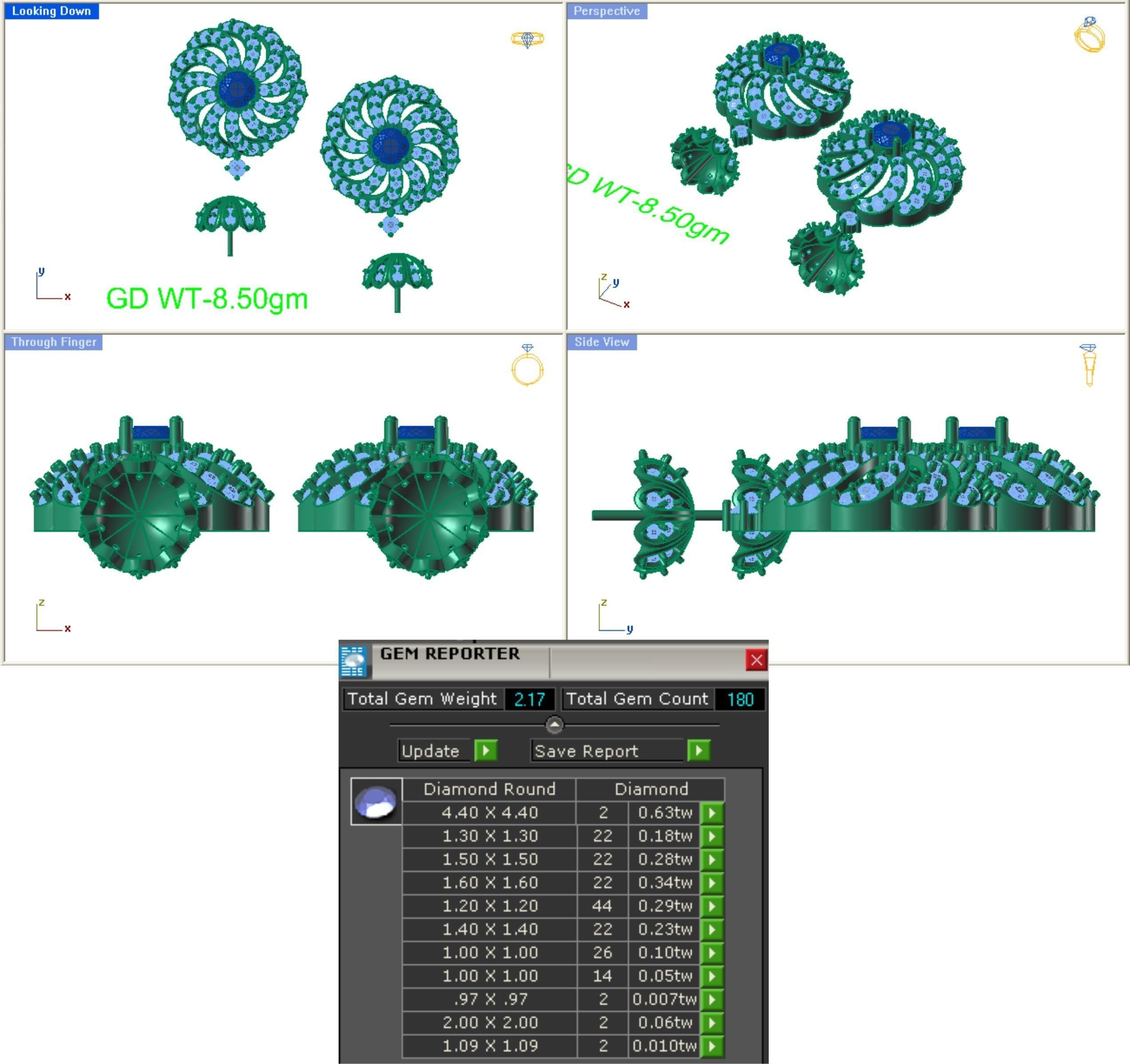 68 Necklace Earrings Set mgx bulk collection  3D print model_108