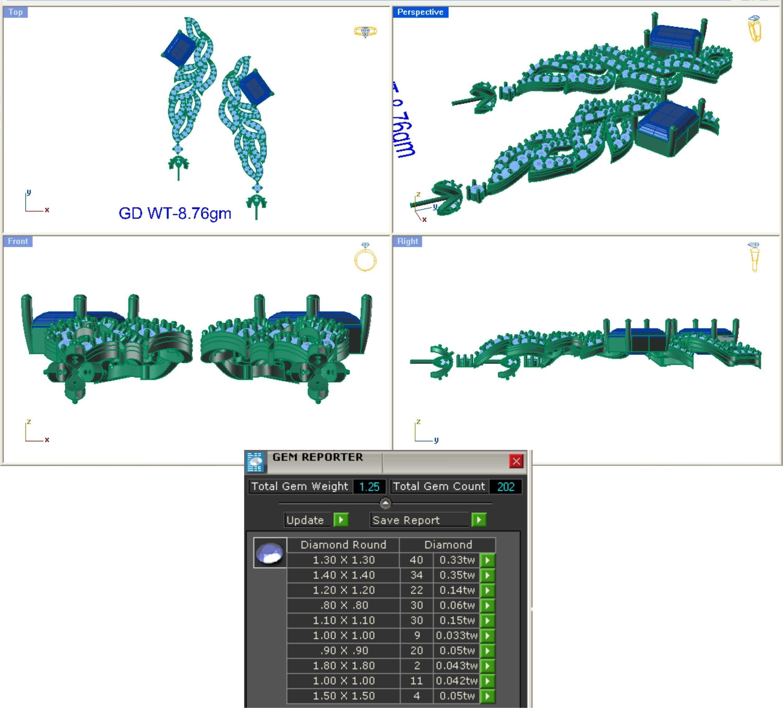 68 Necklace Earrings Set mgx bulk collection  3D print model_93