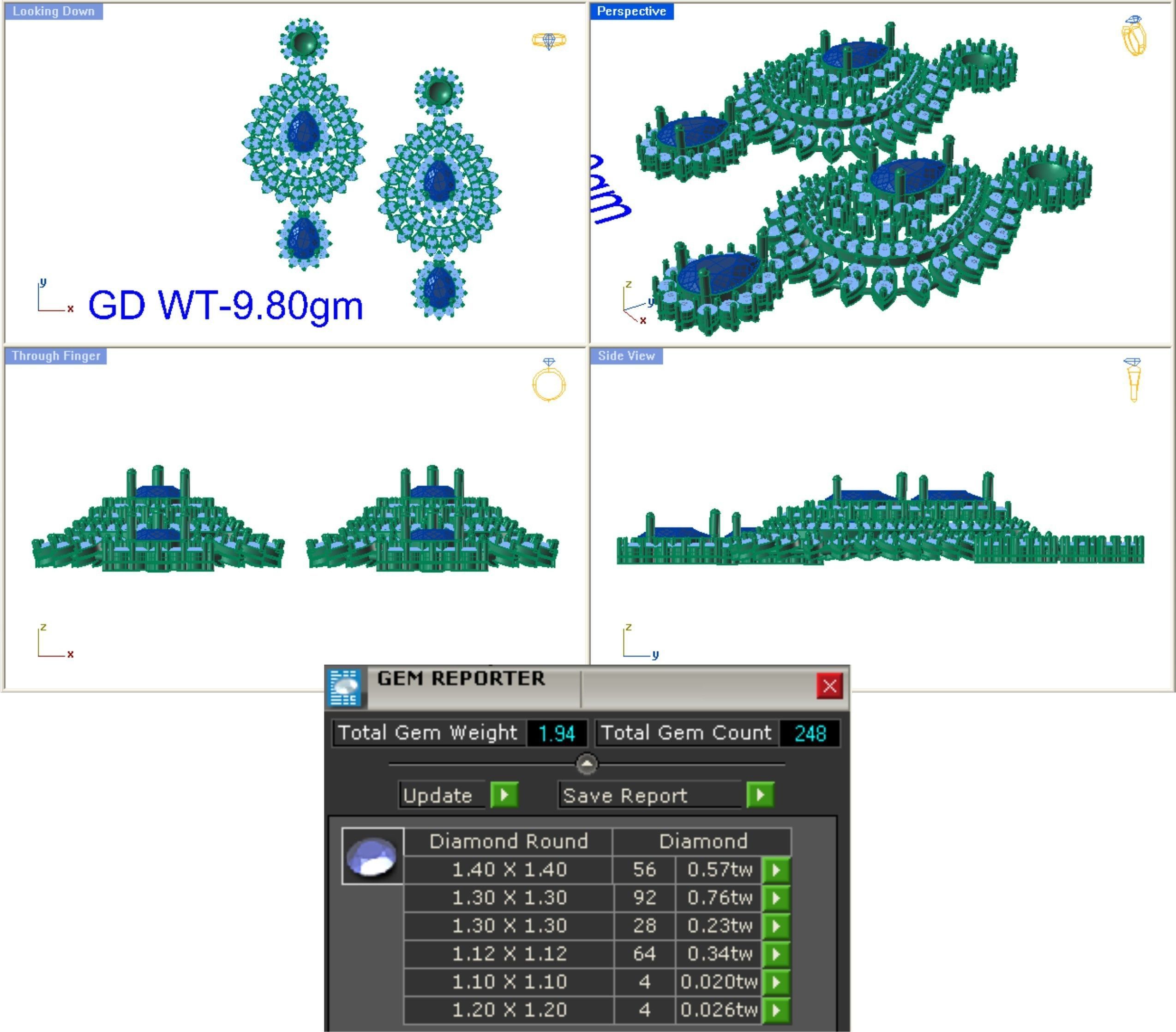 68 Necklace Earrings Set mgx bulk collection  3D print model_121