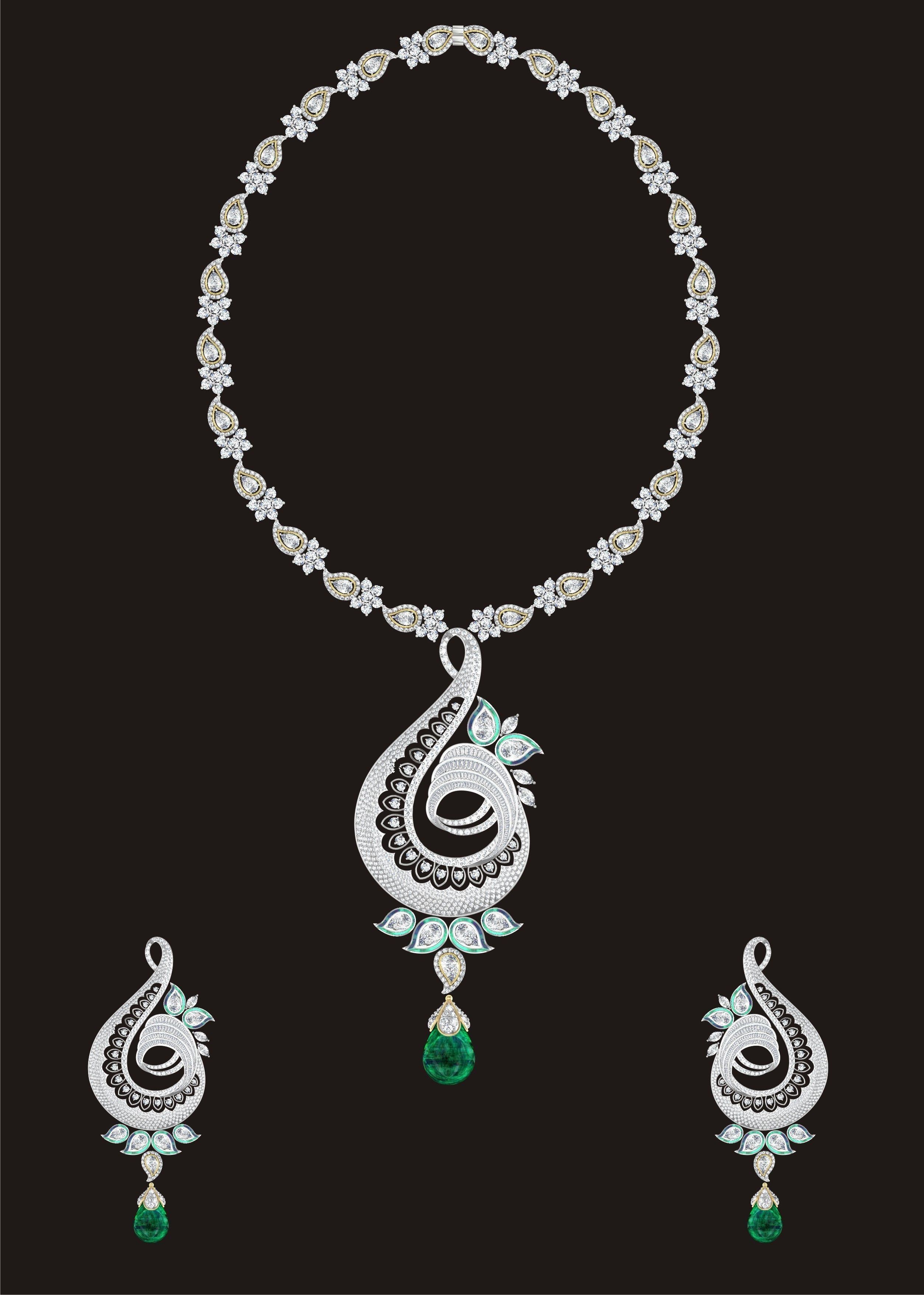 68 Necklace Earrings Set mgx bulk collection  3D print model_23