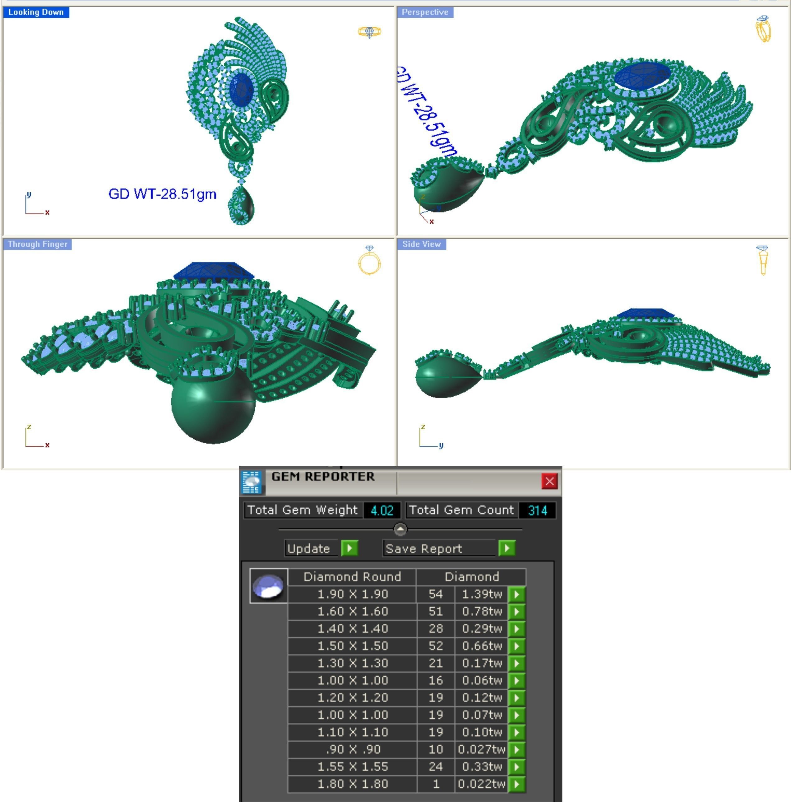 68 Necklace Earrings Set mgx bulk collection  3D print model_86