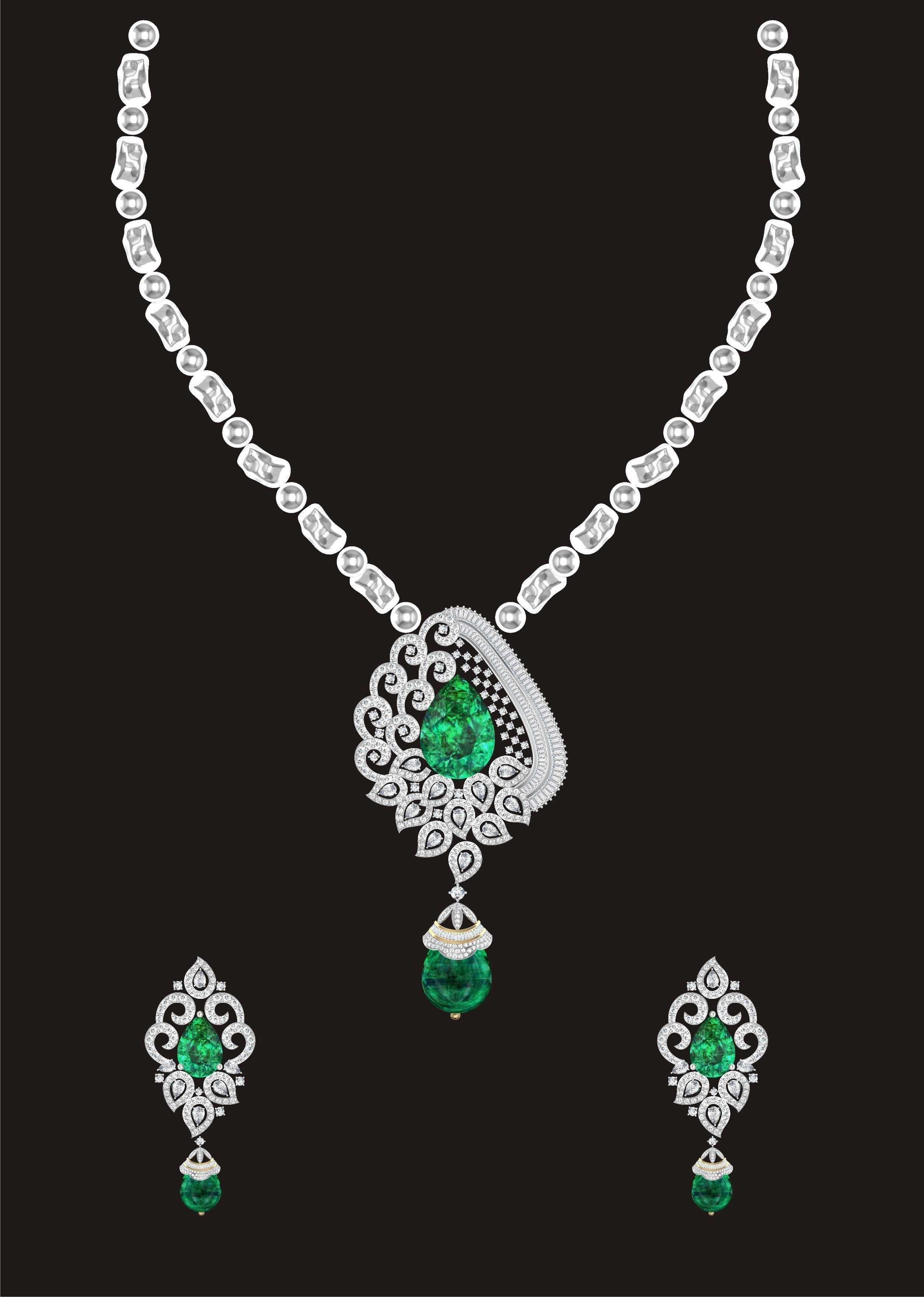 68 Necklace Earrings Set mgx bulk collection  3D print model_43
