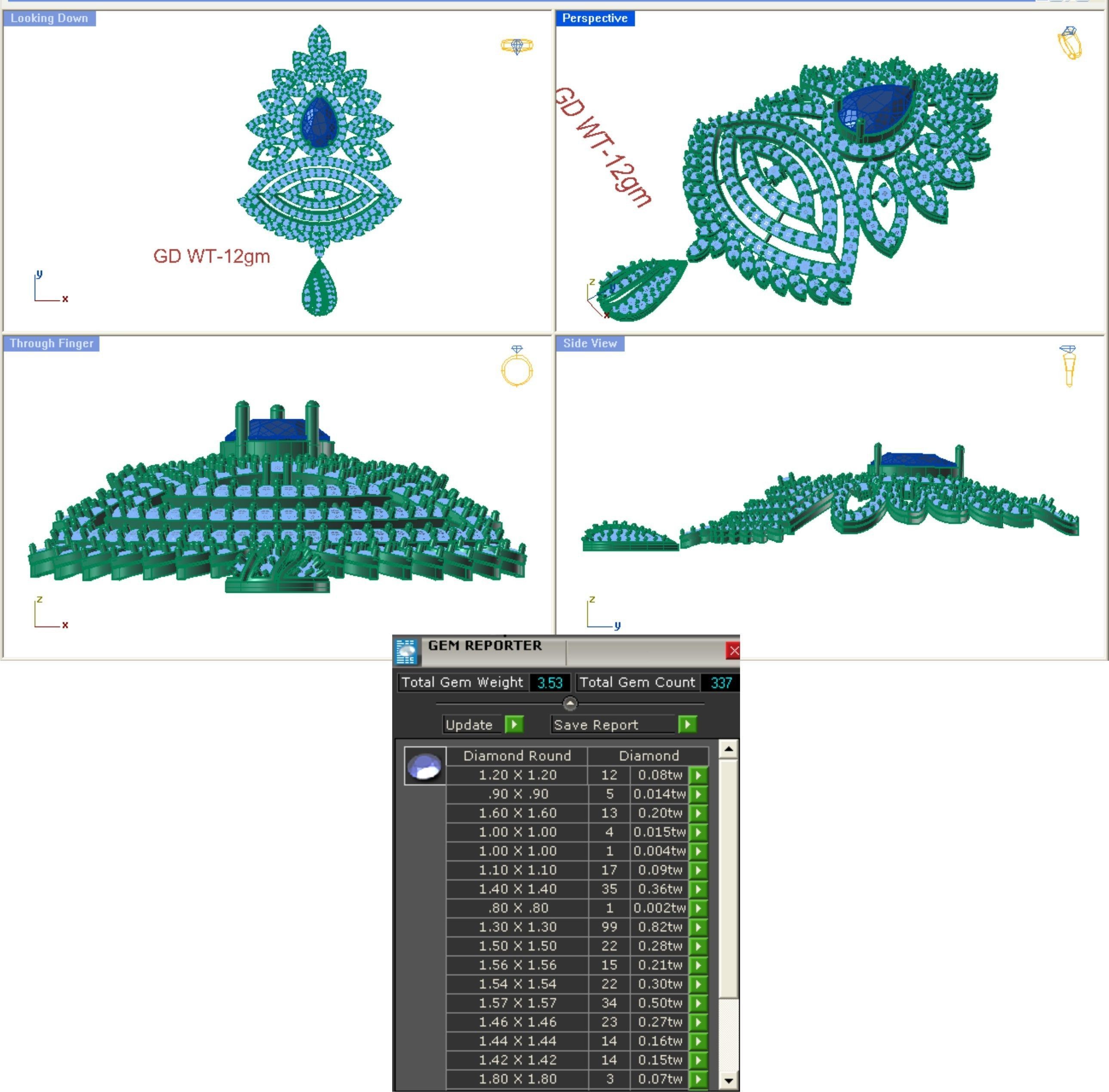 68 Necklace Earrings Set mgx bulk collection  3D print model_100