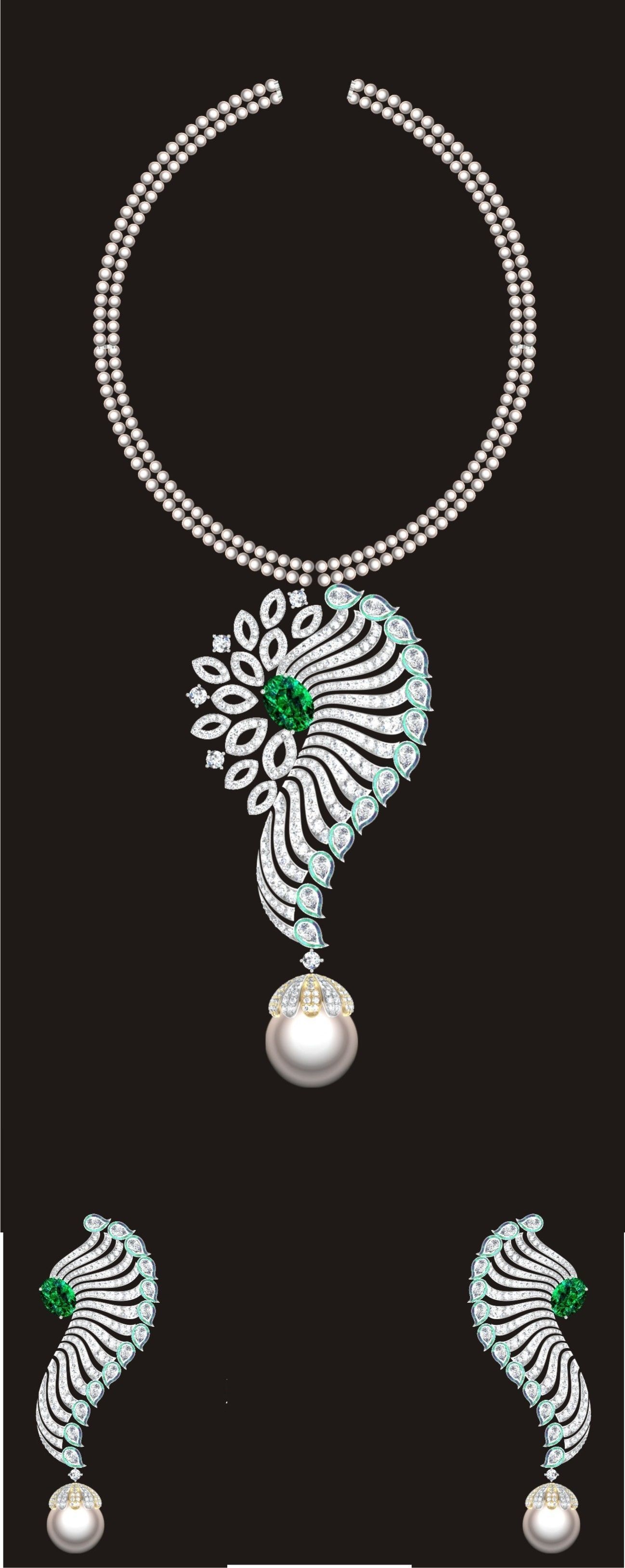 68 Necklace Earrings Set mgx bulk collection  3D print model_21
