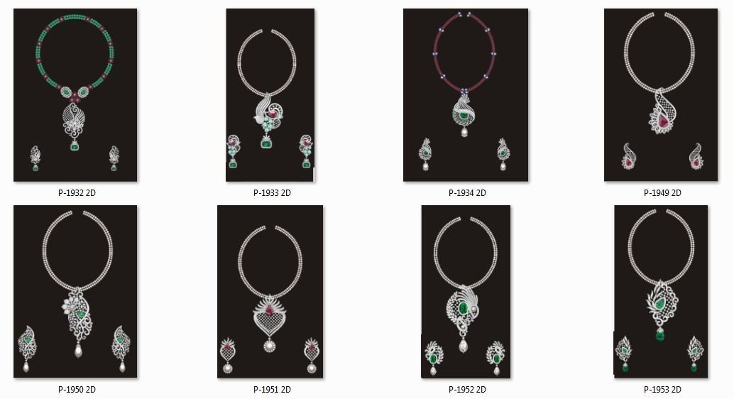 68 Necklace Earrings Set mgx bulk collection  3D print model_1