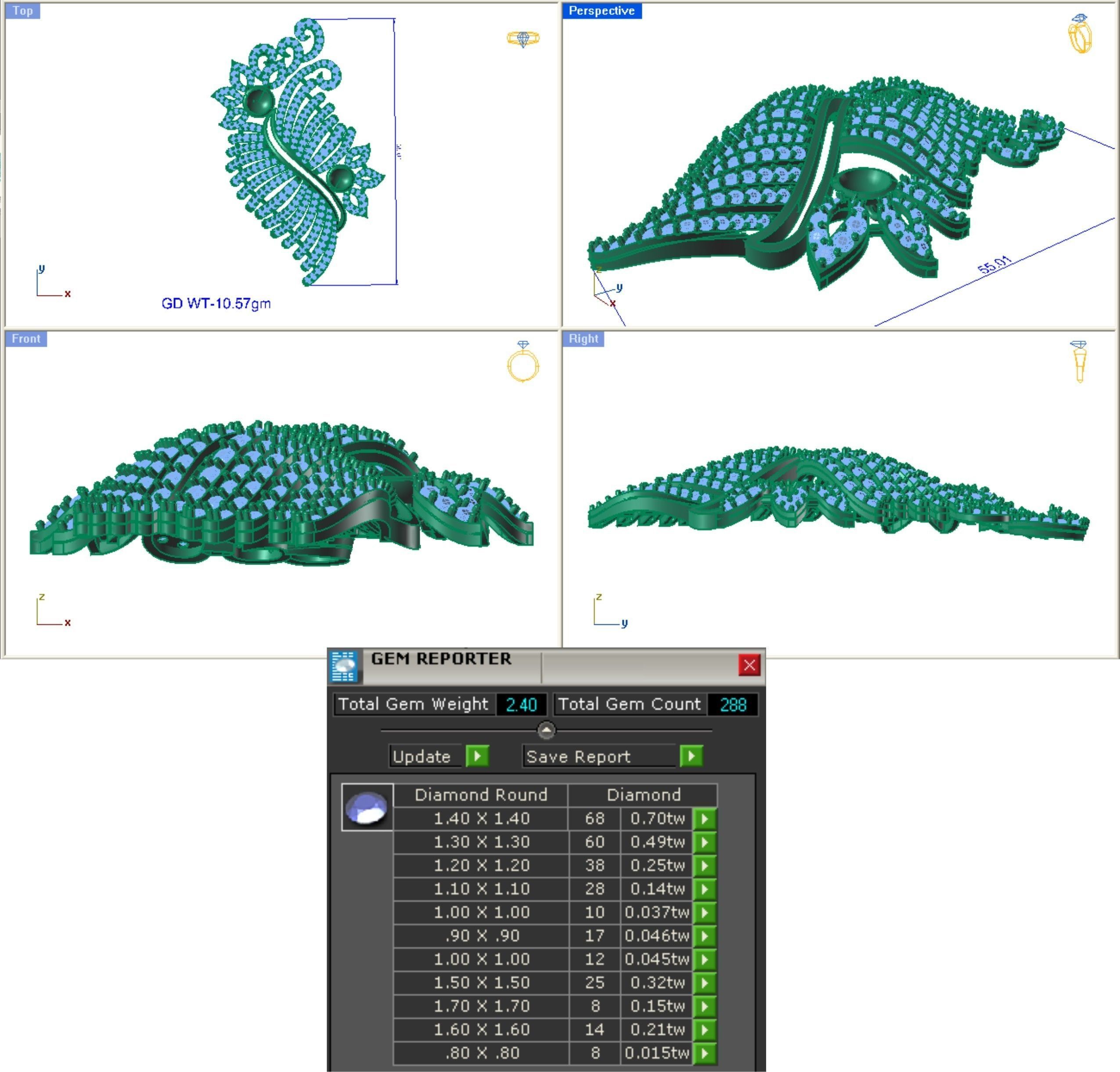 68 Necklace Earrings Set mgx bulk collection  3D print model_135