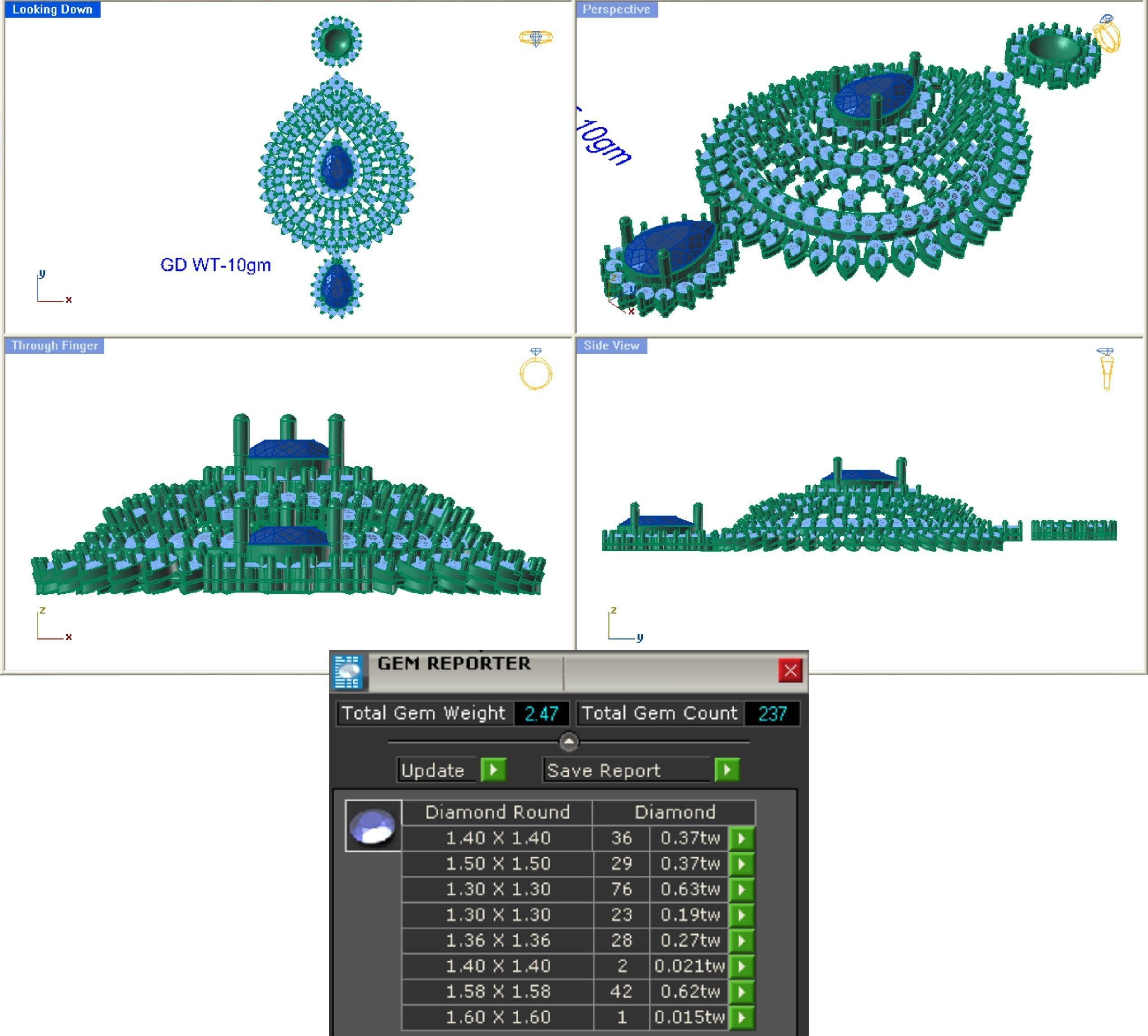 68 Necklace Earrings Set mgx bulk collection  3D print model_122