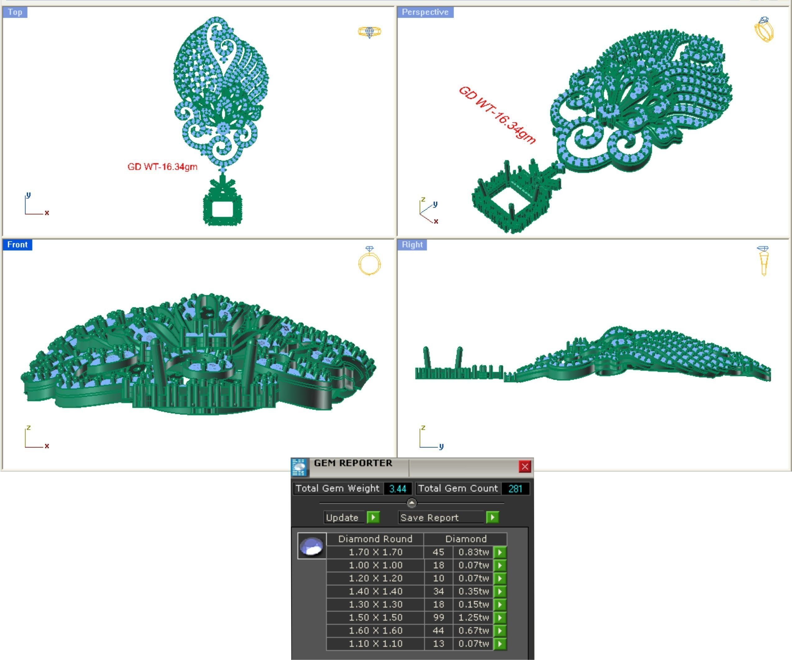 68 Necklace Earrings Set mgx bulk collection  3D print model_75