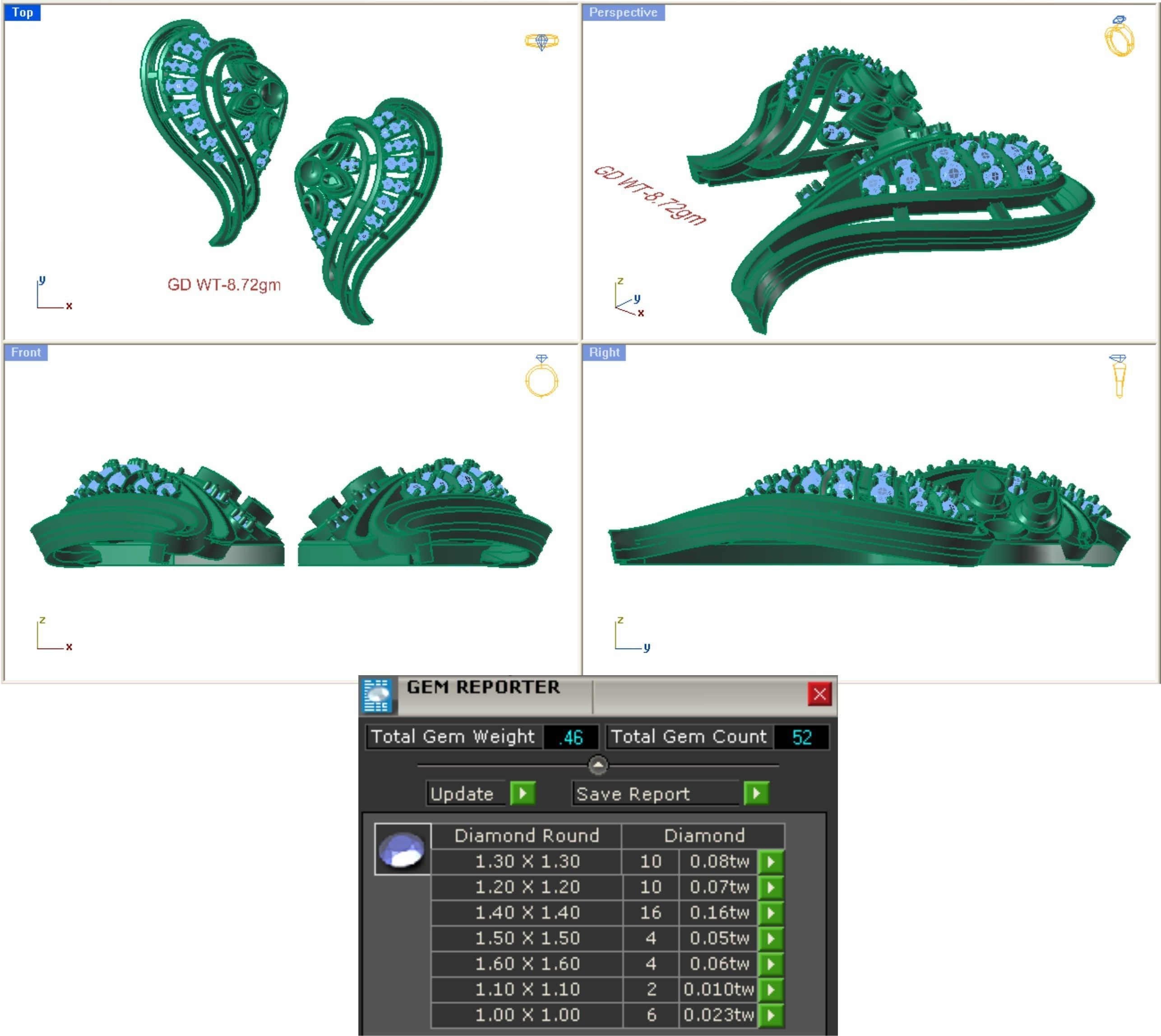 68 Necklace Earrings Set mgx bulk collection  3D print model_127