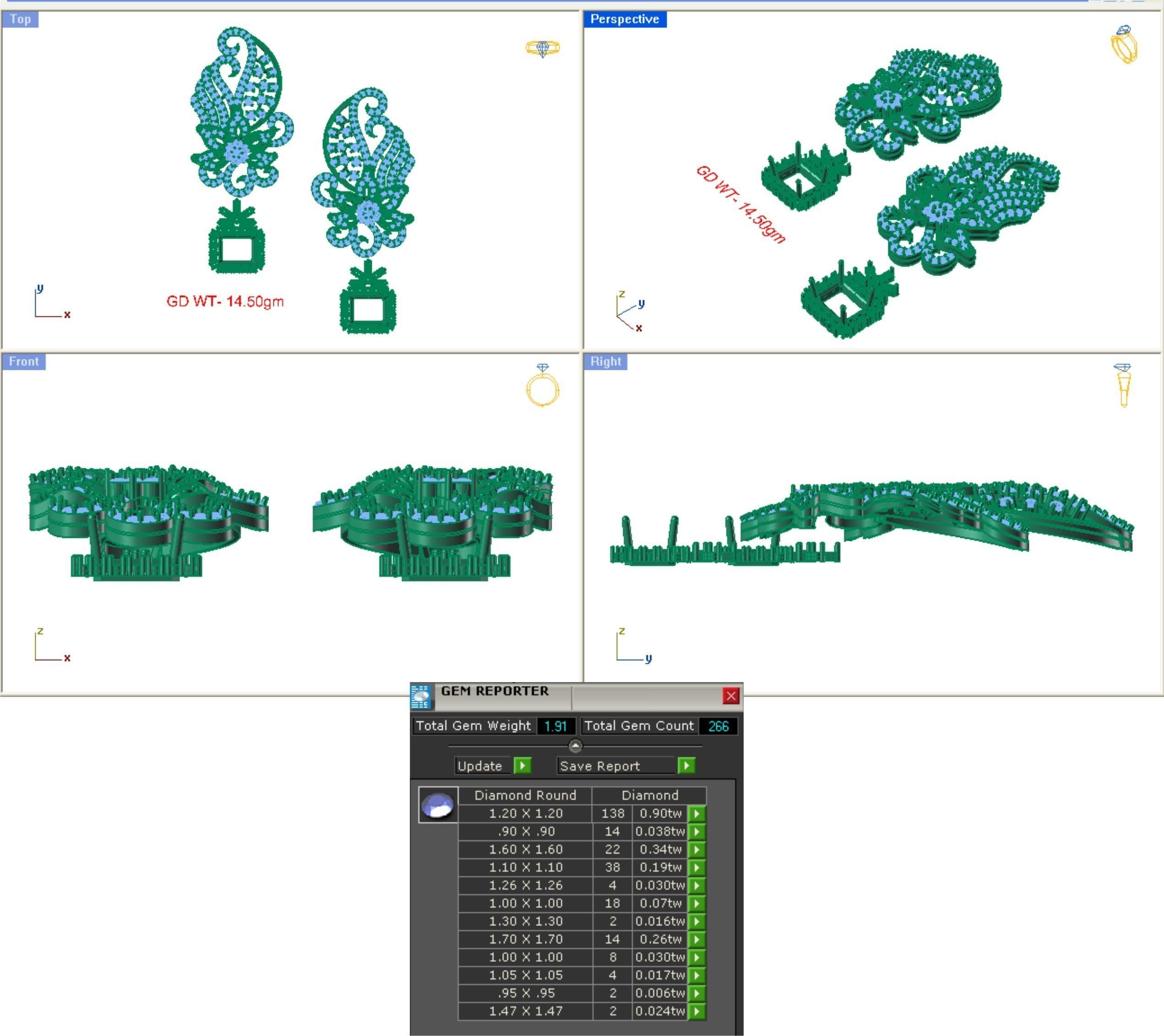 68 Necklace Earrings Set mgx bulk collection  3D print model_76