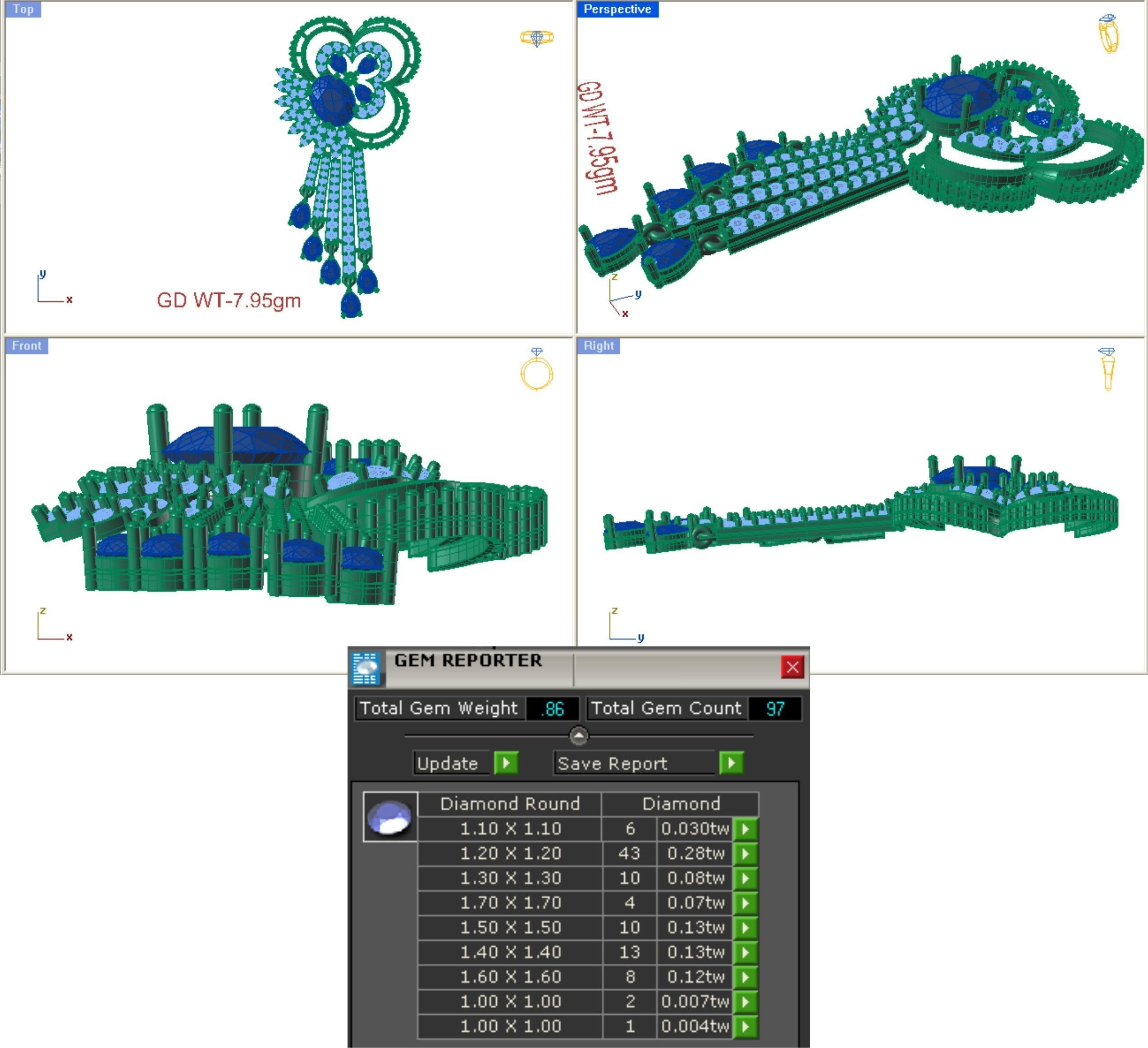 68 Necklace Earrings Set mgx bulk collection  3D print model_113