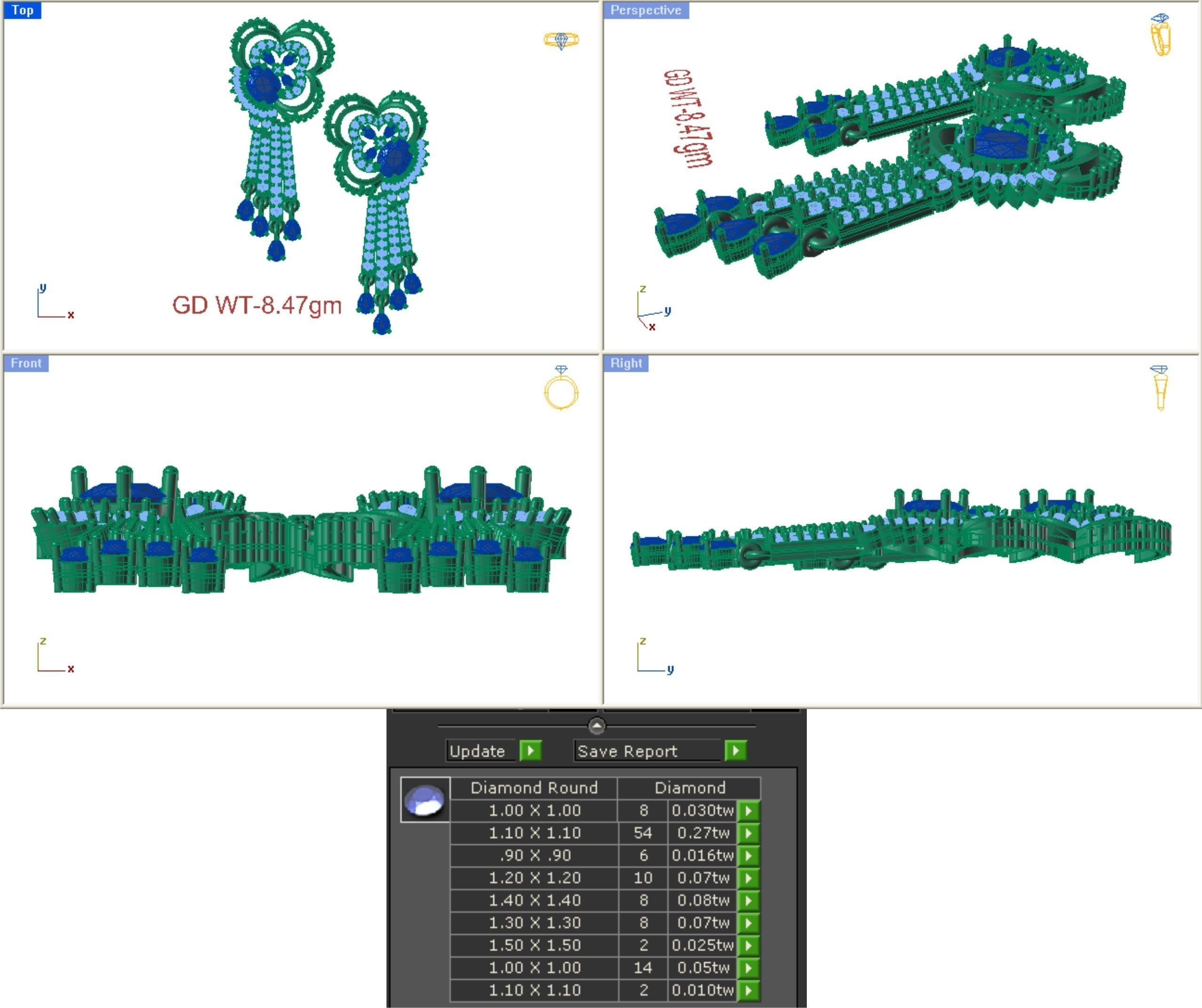 68 Necklace Earrings Set mgx bulk collection  3D print model_114