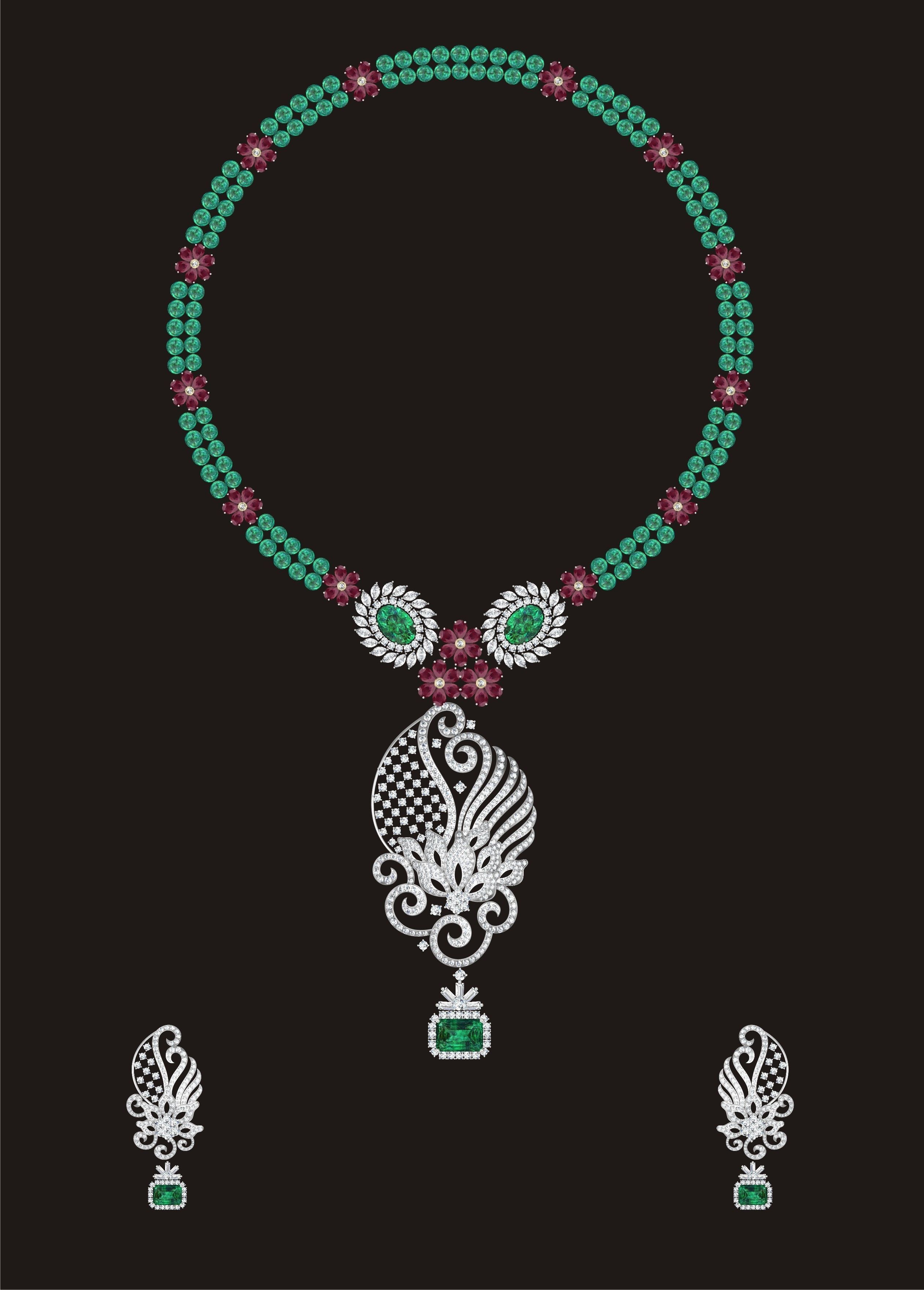 68 Necklace Earrings Set mgx bulk collection  3D print model_20