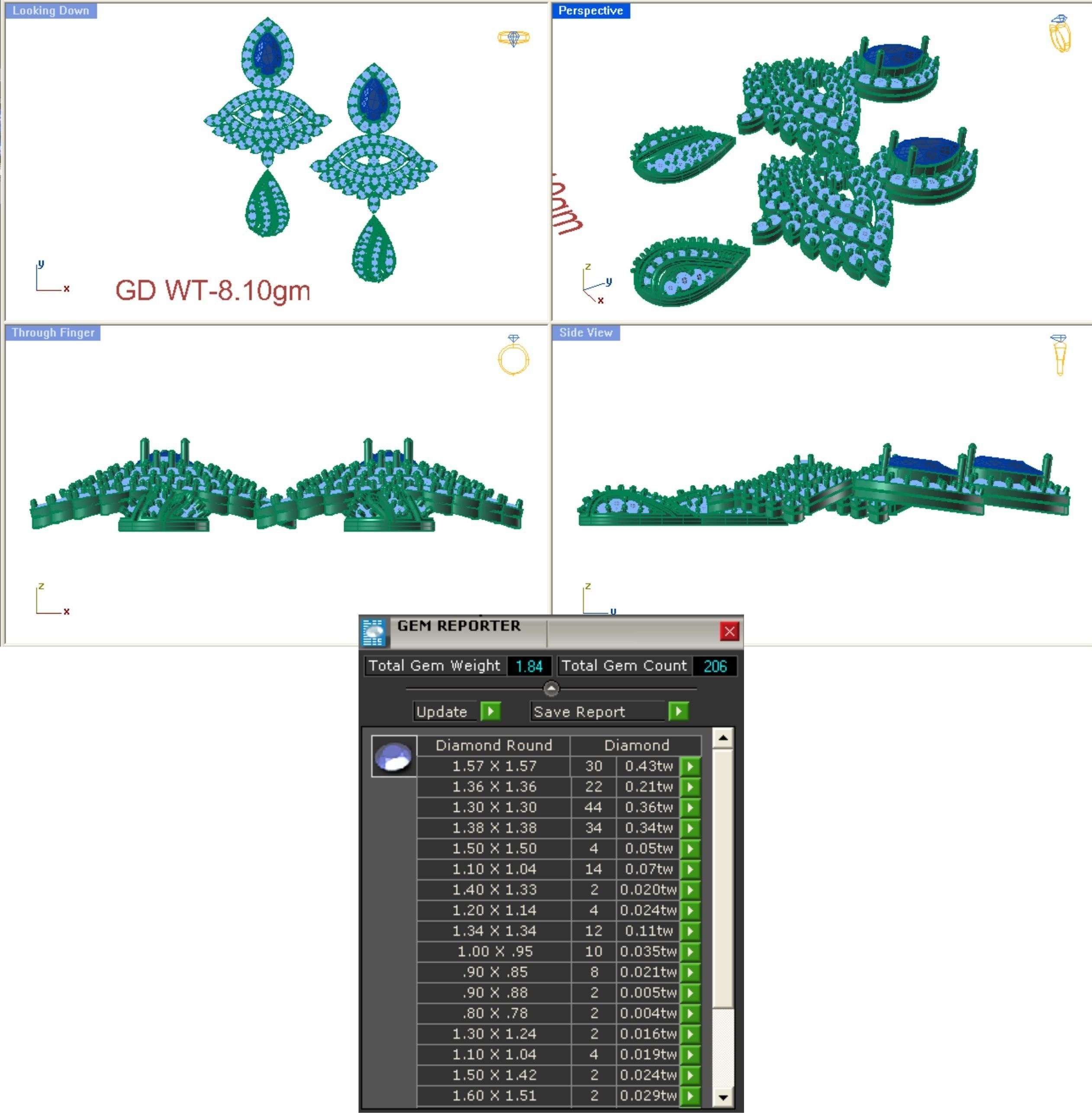 68 Necklace Earrings Set mgx bulk collection  3D print model_99