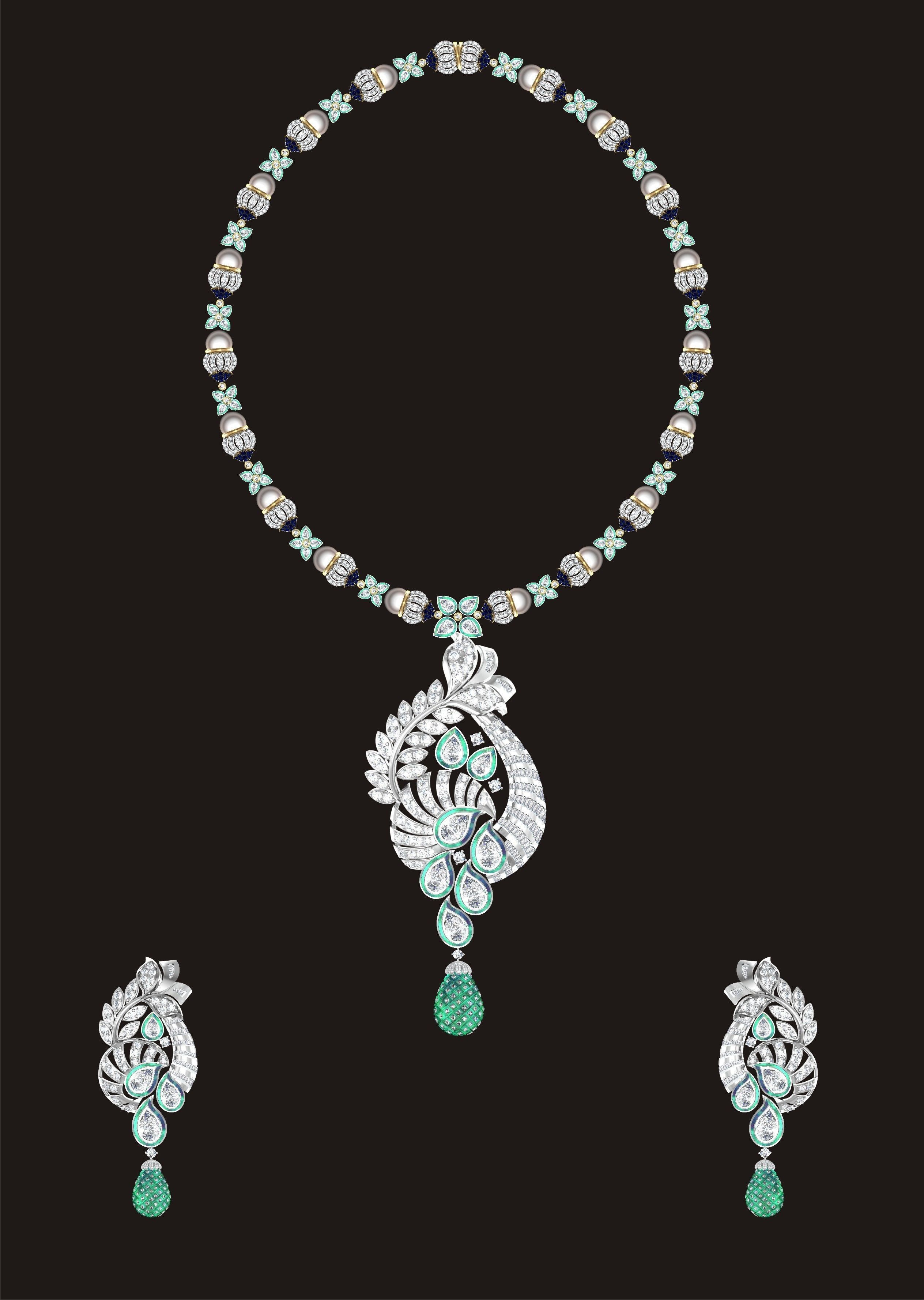 68 Necklace Earrings Set mgx bulk collection  3D print model_42