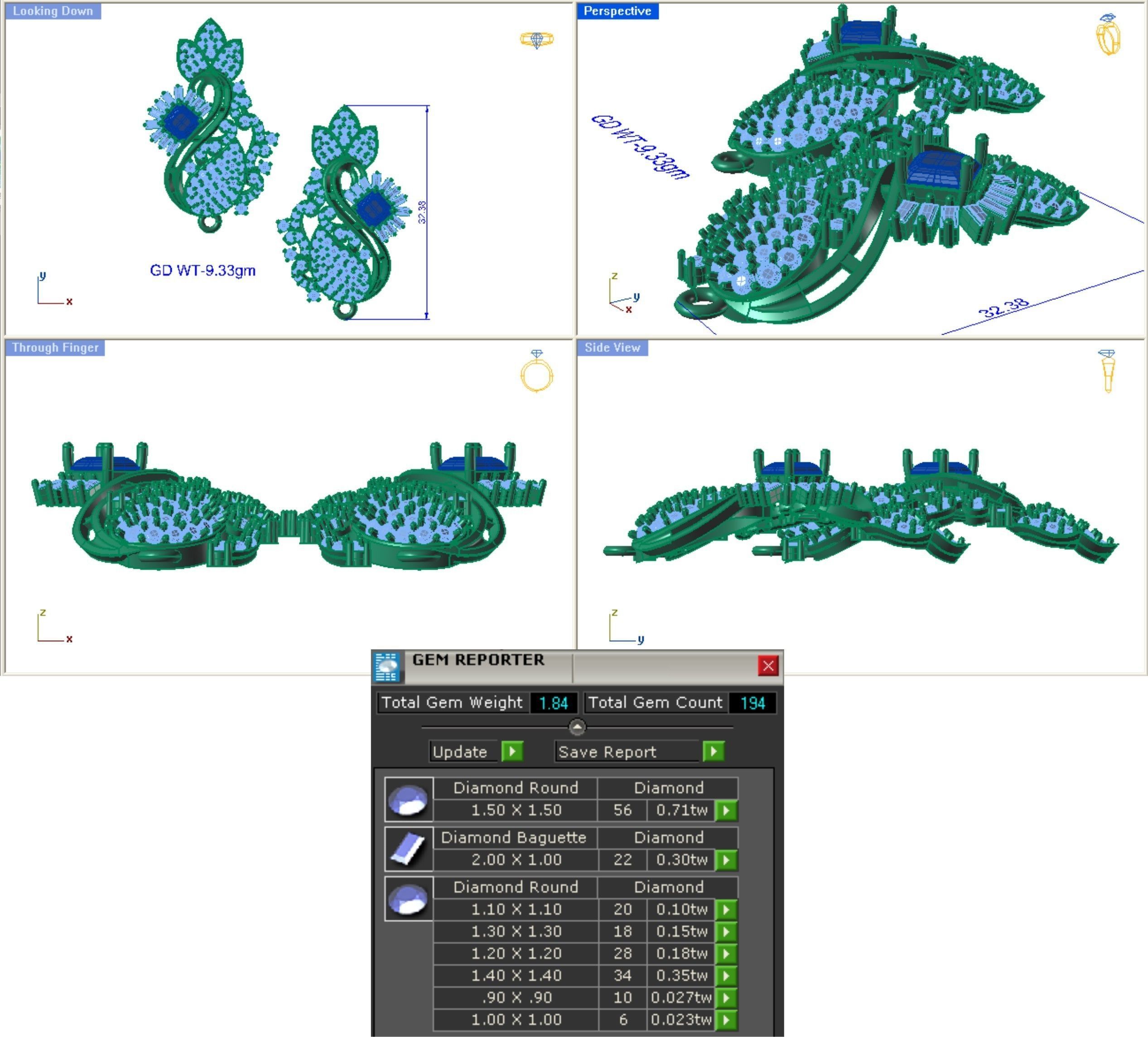 68 Necklace Earrings Set mgx bulk collection  3D print model_134