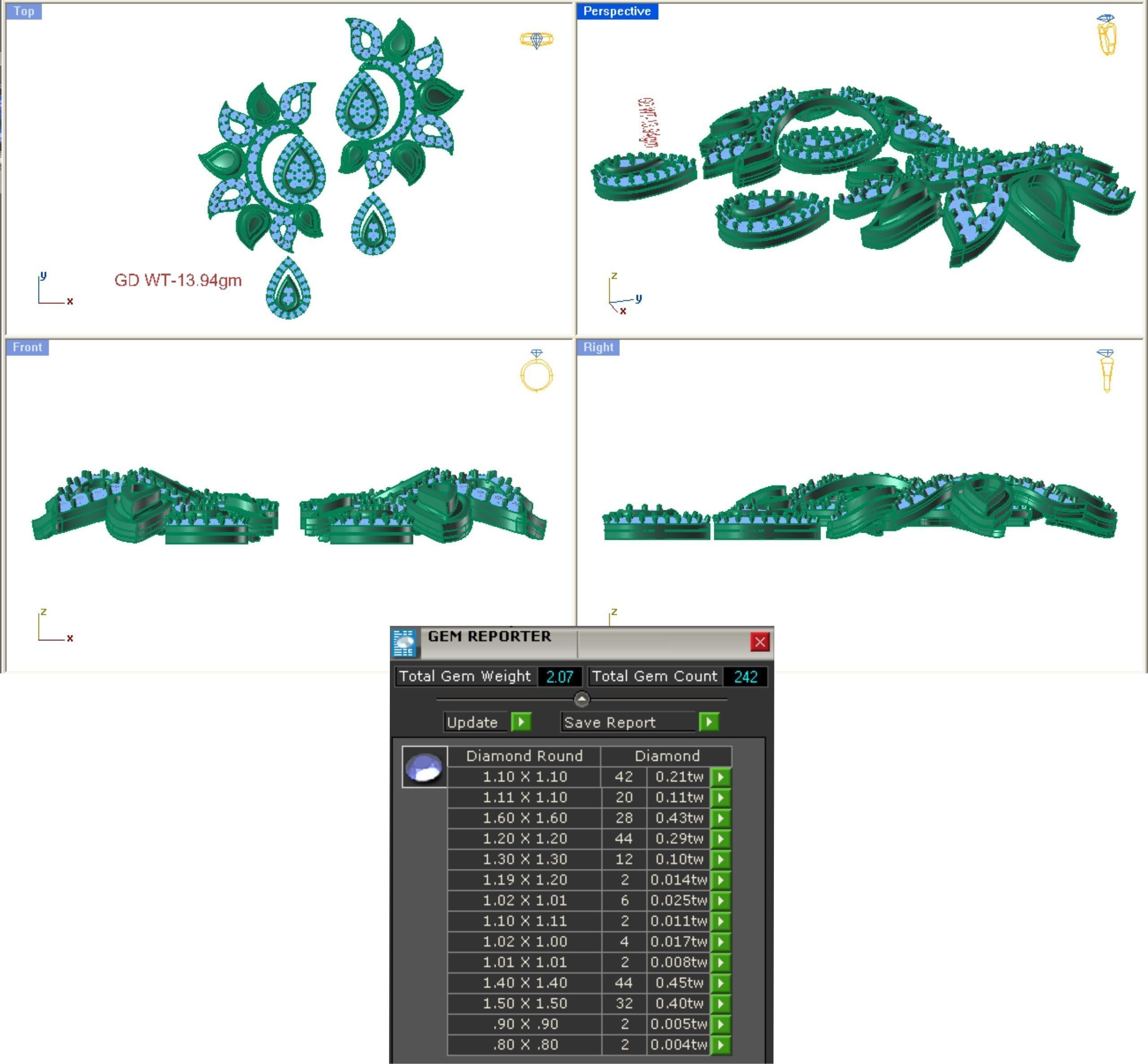 68 Necklace Earrings Set mgx bulk collection  3D print model_117