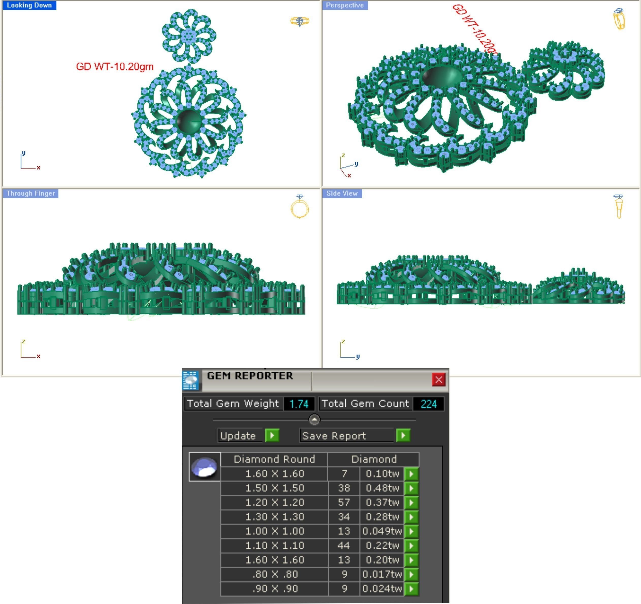68 Necklace Earrings Set mgx bulk collection  3D print model_104