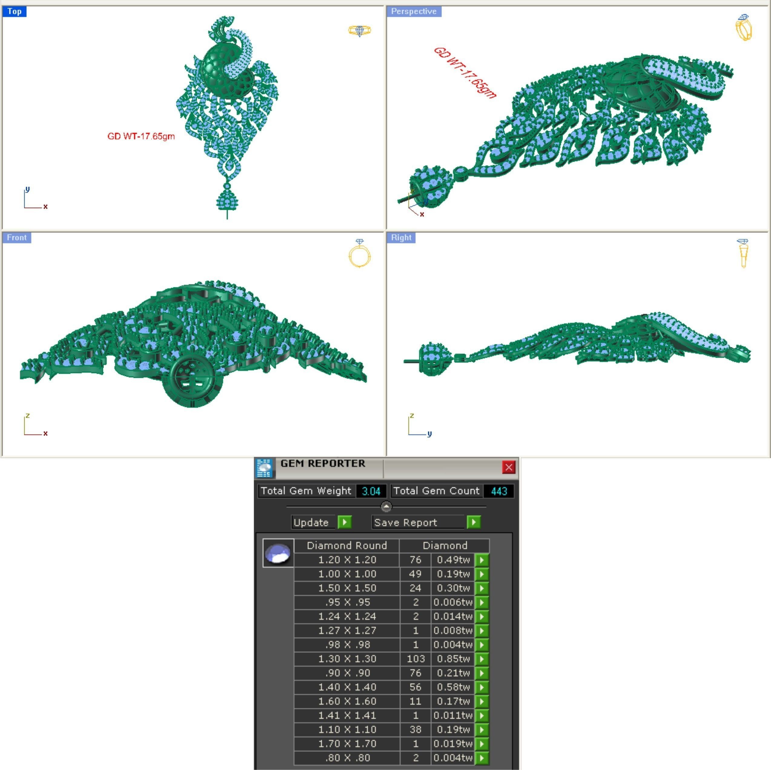 68 Necklace Earrings Set mgx bulk collection  3D print model_61