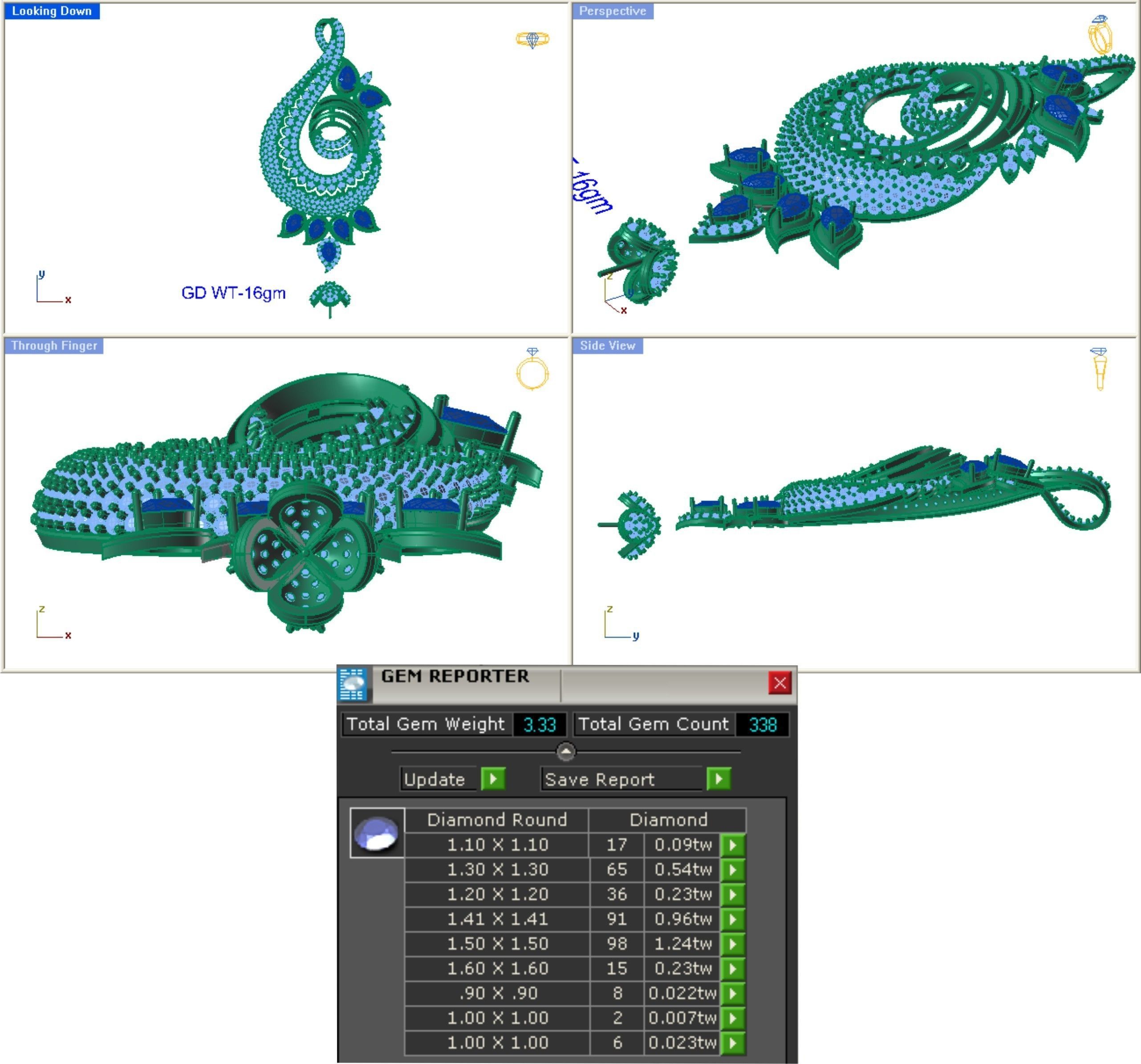 68 Necklace Earrings Set mgx bulk collection  3D print model_90