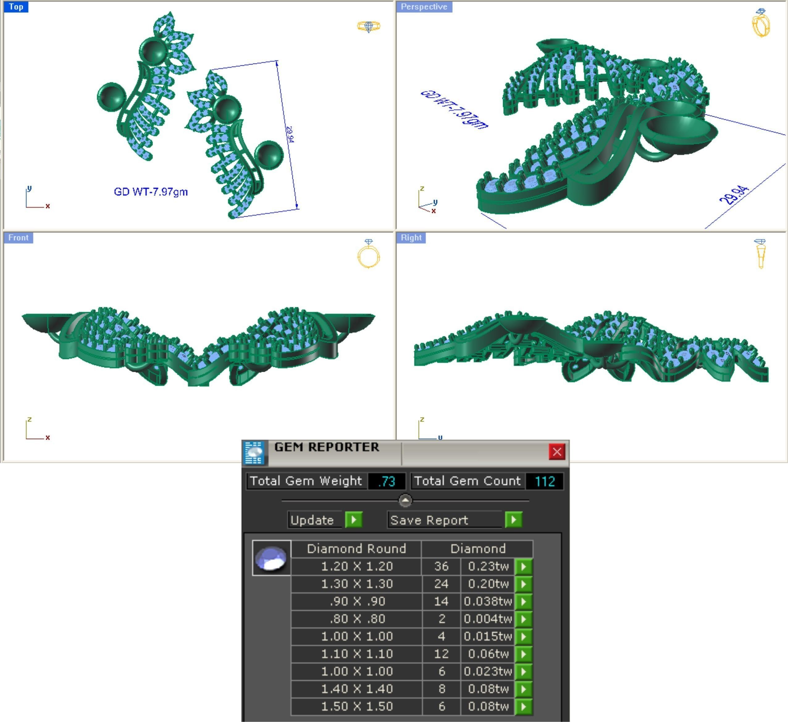 68 Necklace Earrings Set mgx bulk collection  3D print model_136