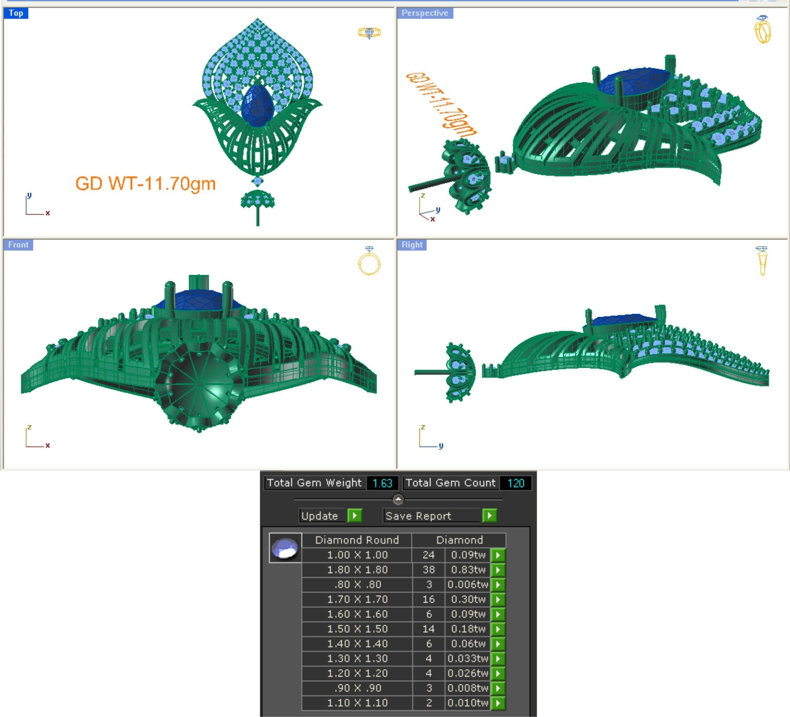 68 Necklace Earrings Set mgx bulk collection  3D print model_124