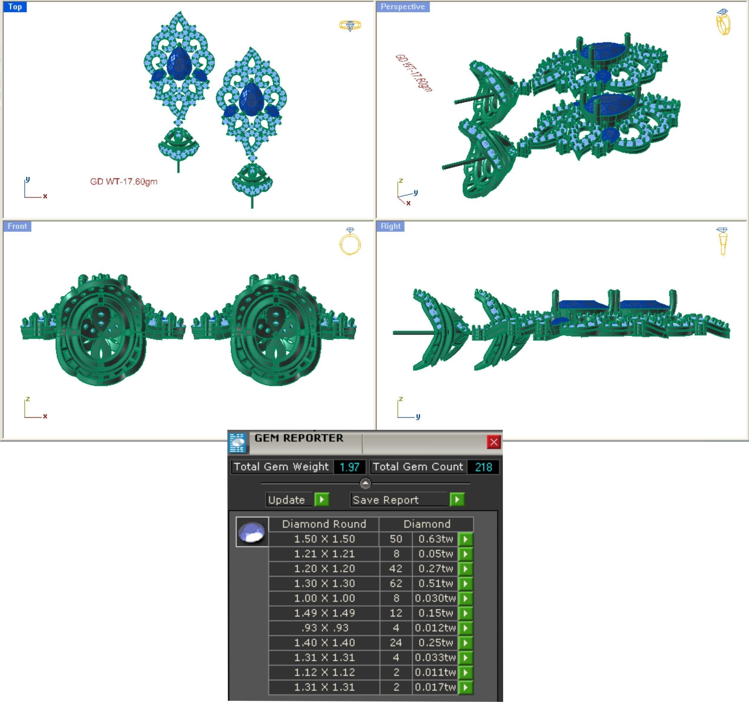 68 Necklace Earrings Set mgx bulk collection  3D print model_132