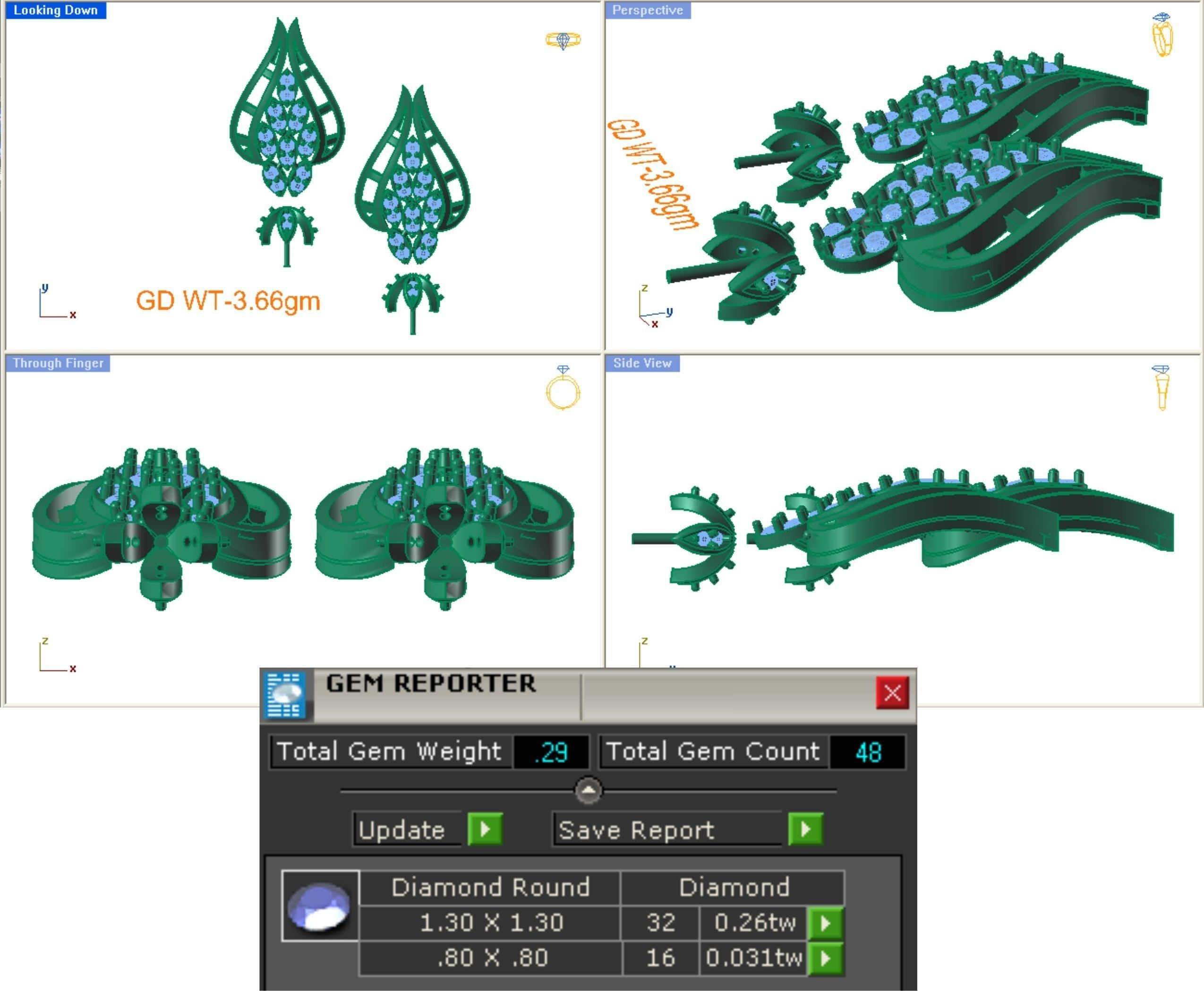 68 Necklace Earrings Set mgx bulk collection  3D print model_97