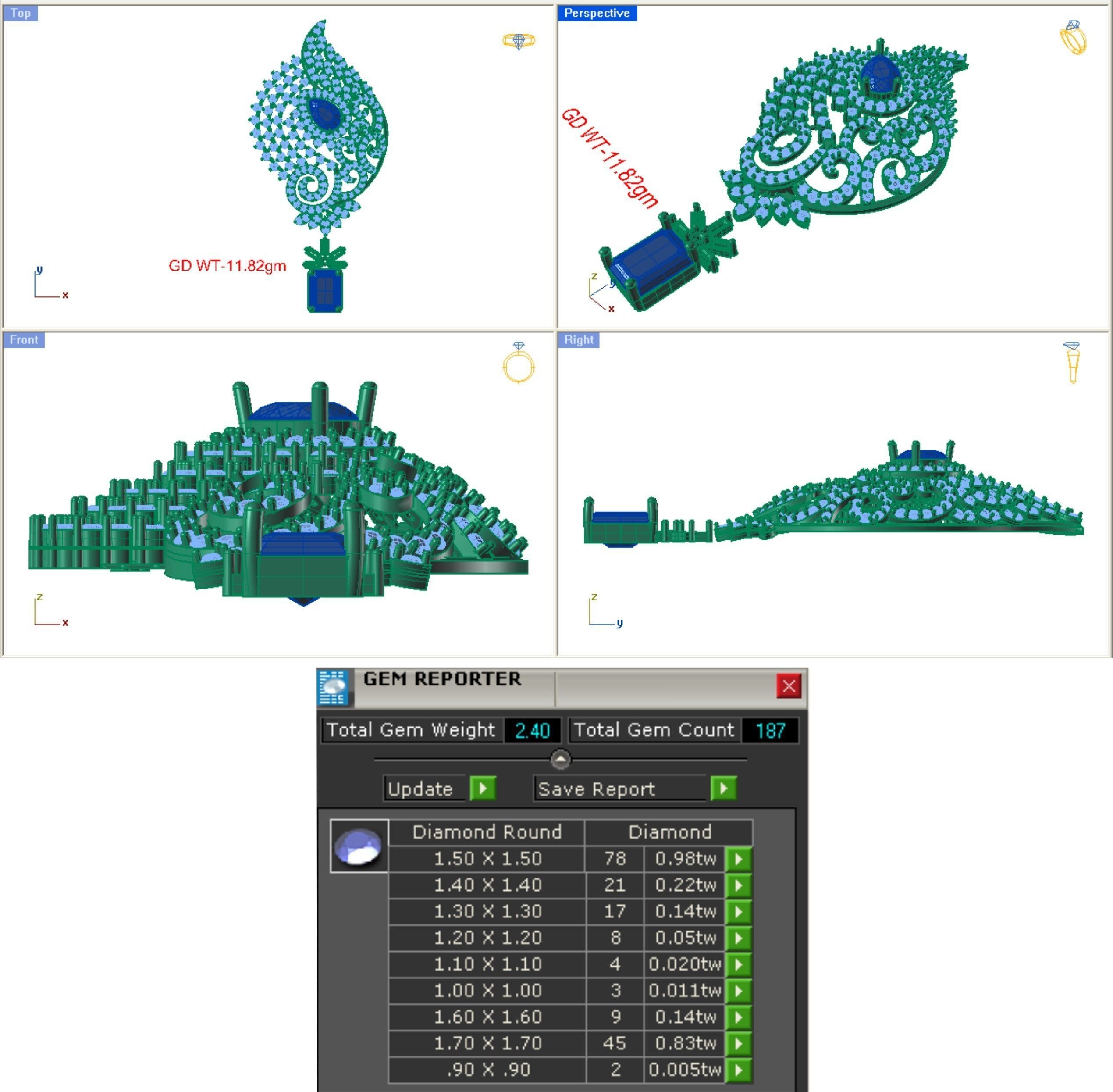 68 Necklace Earrings Set mgx bulk collection  3D print model_72
