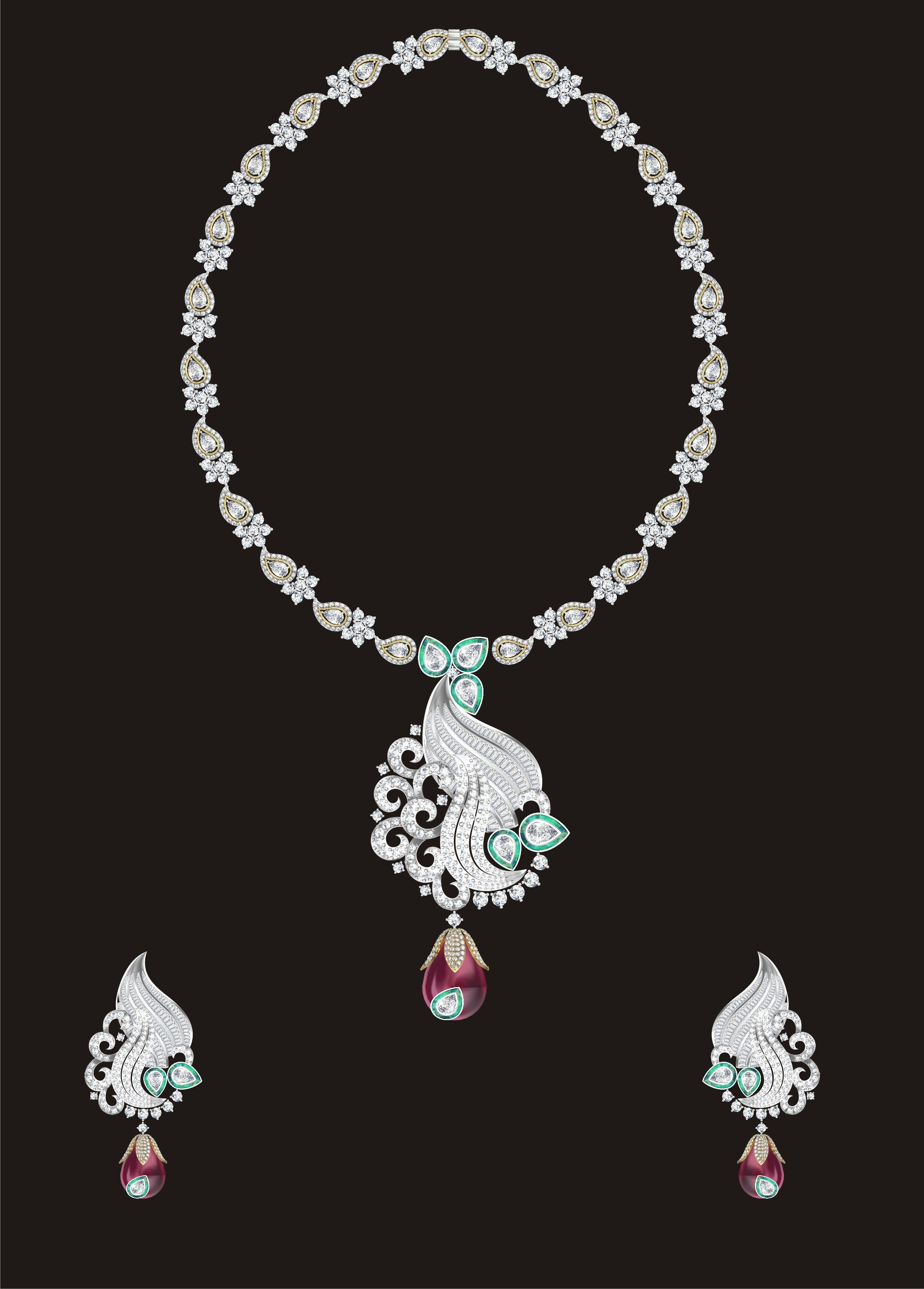 68 Necklace Earrings Set mgx bulk collection  3D print model_46