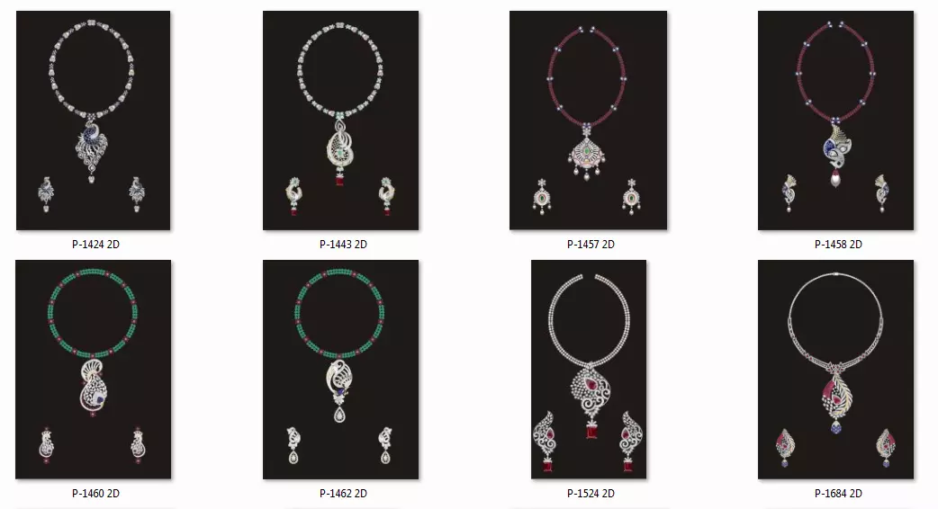 68 Necklace Earrings Set mgx bulk collection  3D print model_0