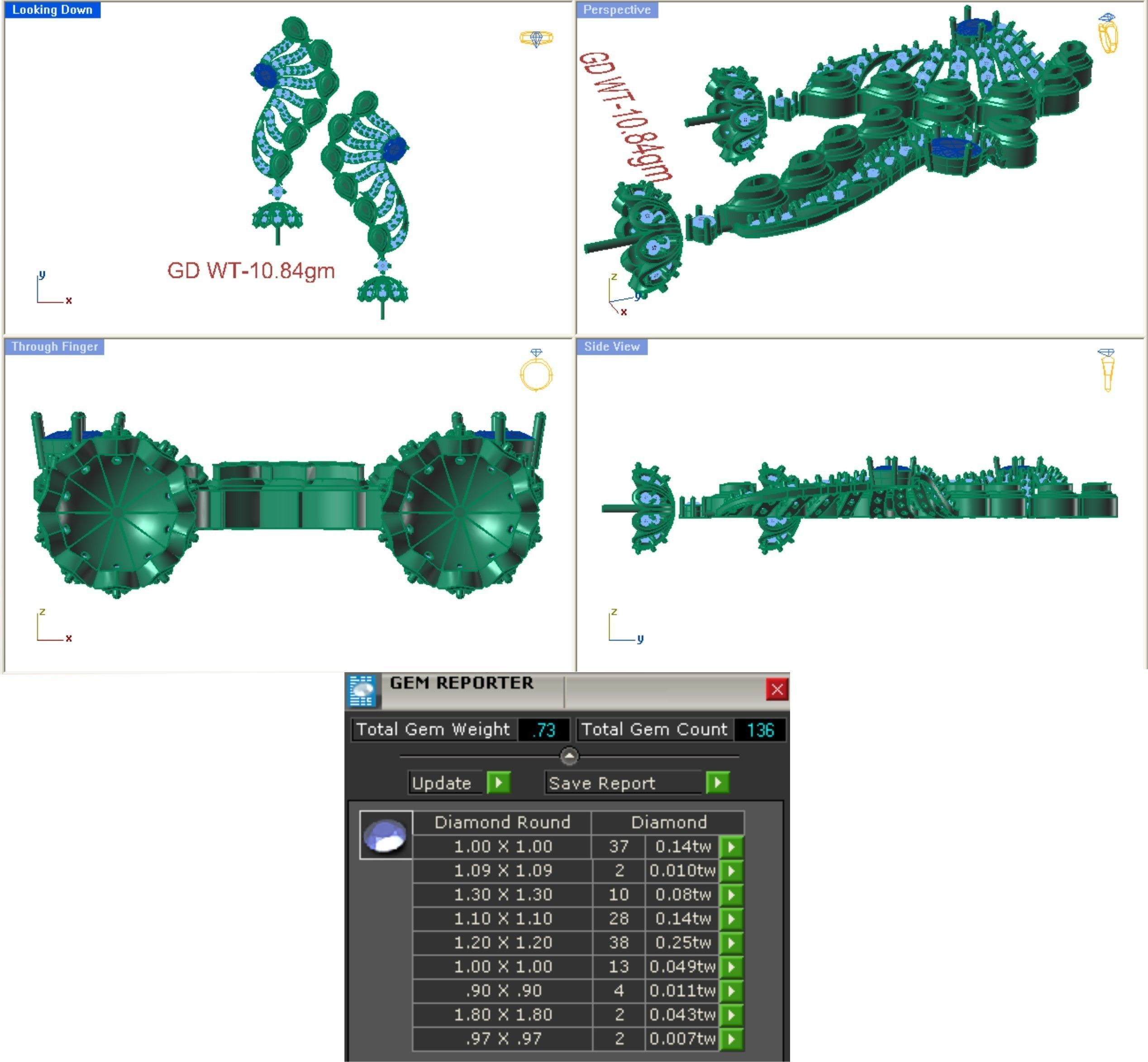 68 Necklace Earrings Set mgx bulk collection  3D print model_101