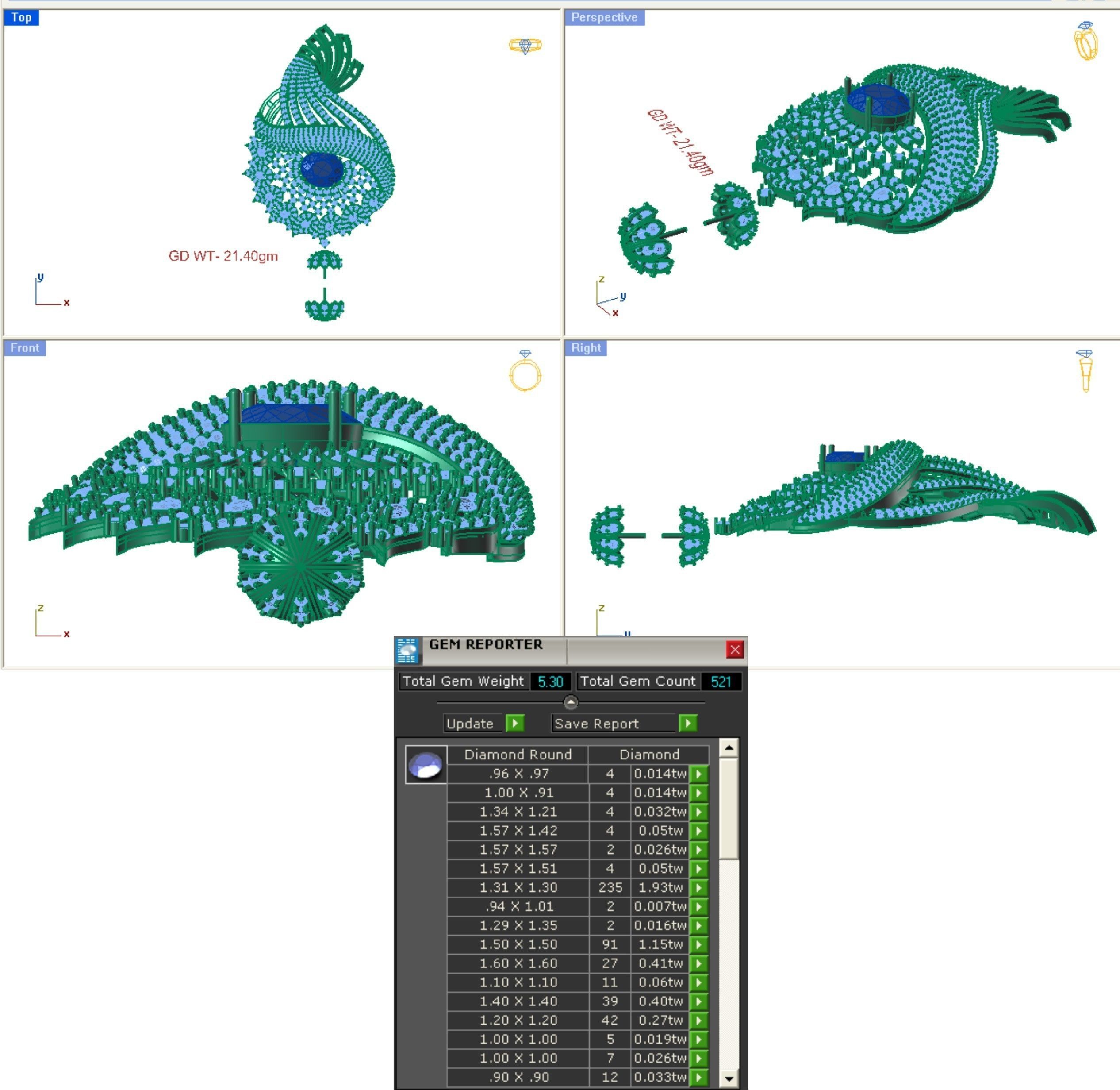 68 Necklace Earrings Set mgx bulk collection  3D print model_79