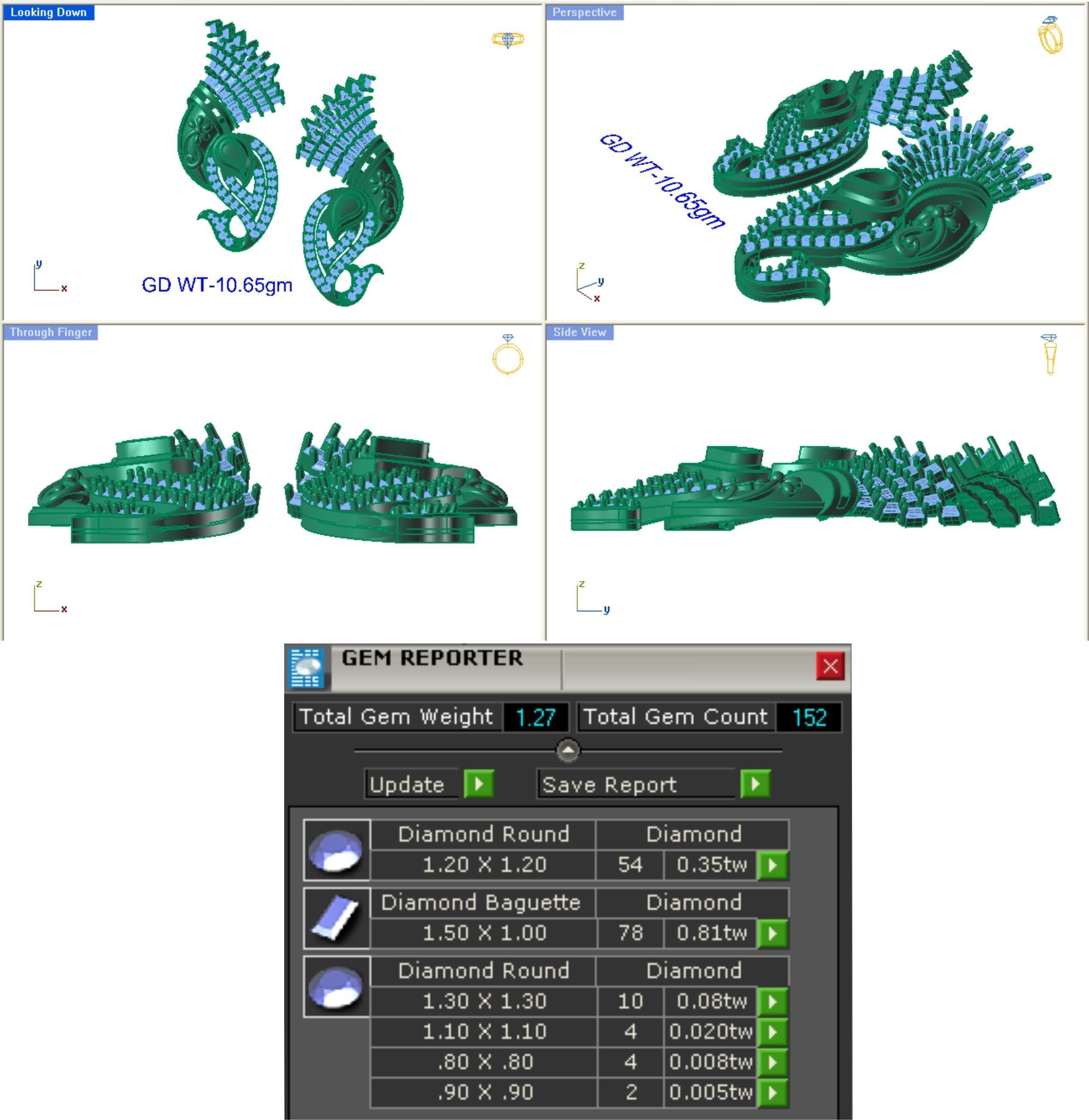 68 Necklace Earrings Set mgx bulk collection  3D print model_68