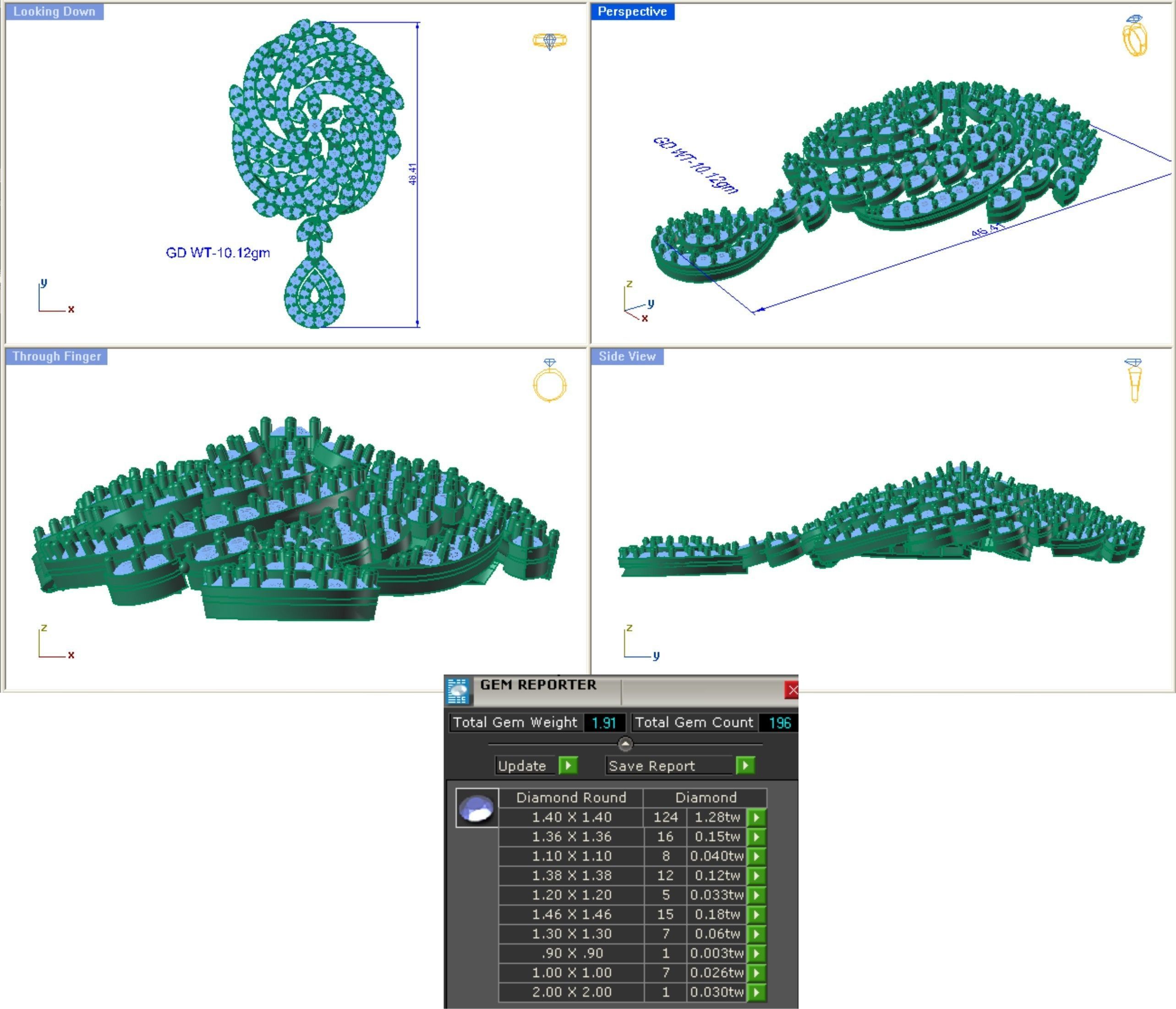 68 Necklace Earrings Set mgx bulk collection  3D print model_140
