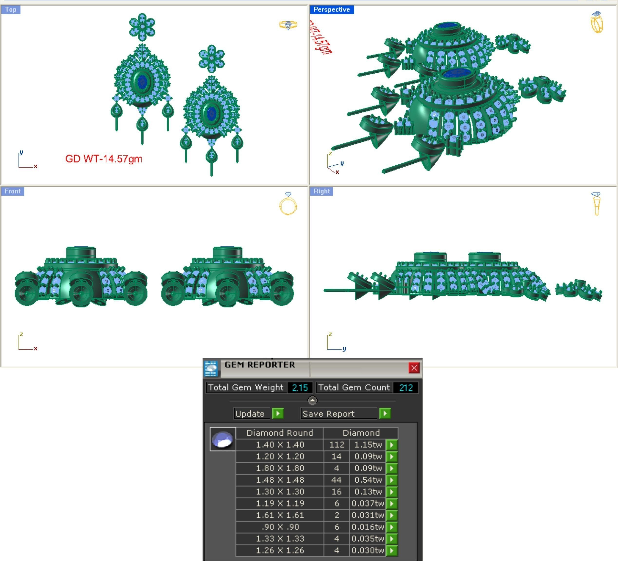 68 Necklace Earrings Set mgx bulk collection  3D print model_65