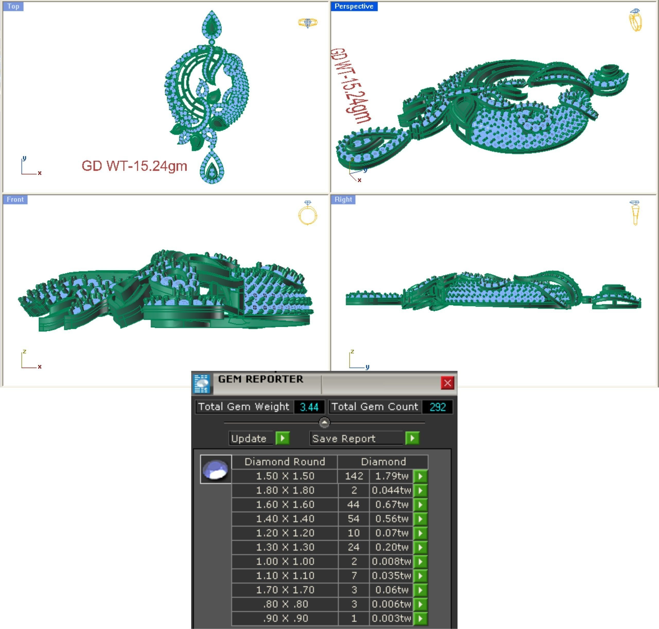 68 Necklace Earrings Set mgx bulk collection  3D print model_118