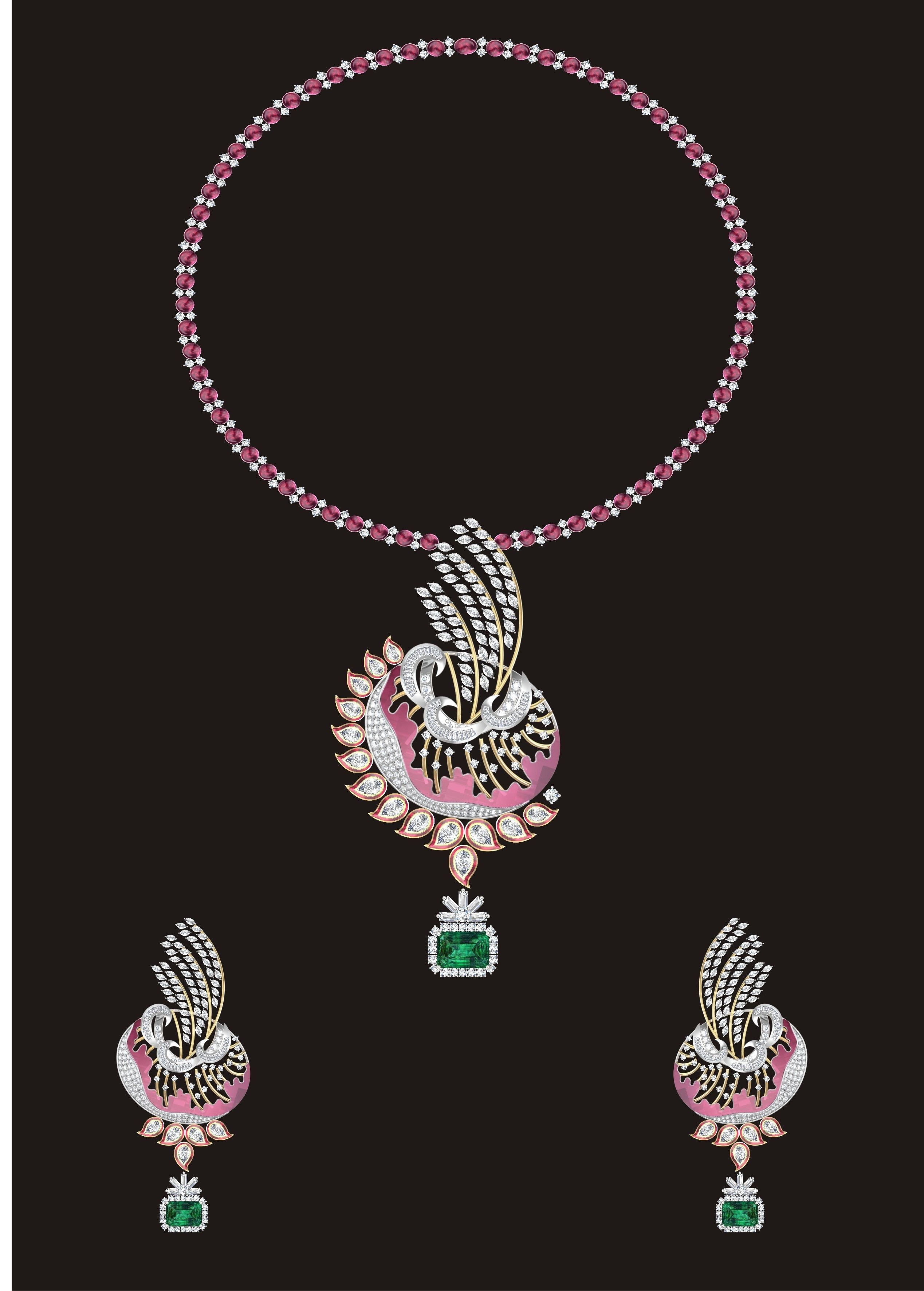68 Necklace Earrings Set mgx bulk collection  3D print model_41