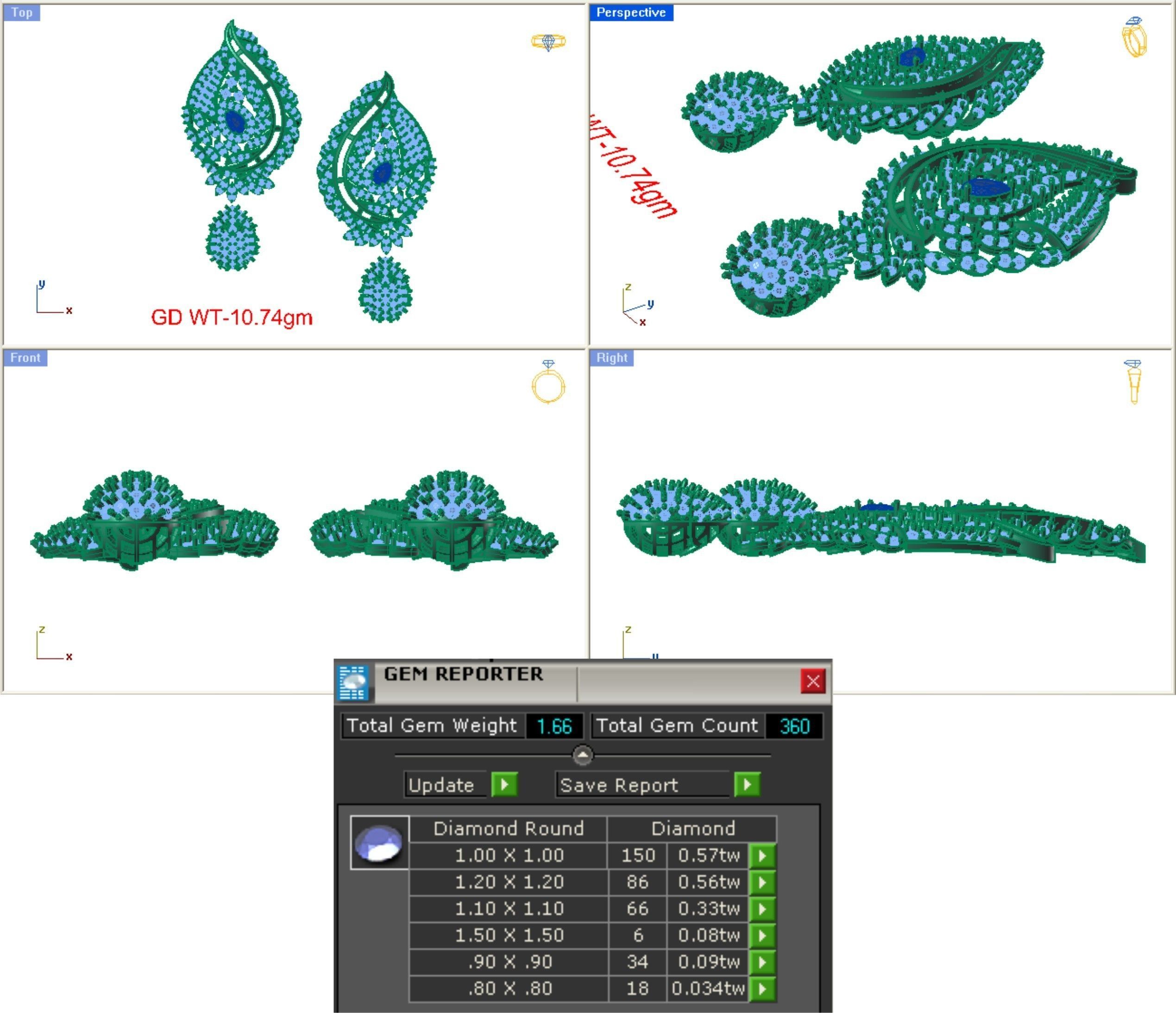 68 Necklace Earrings Set mgx bulk collection  3D print model_73