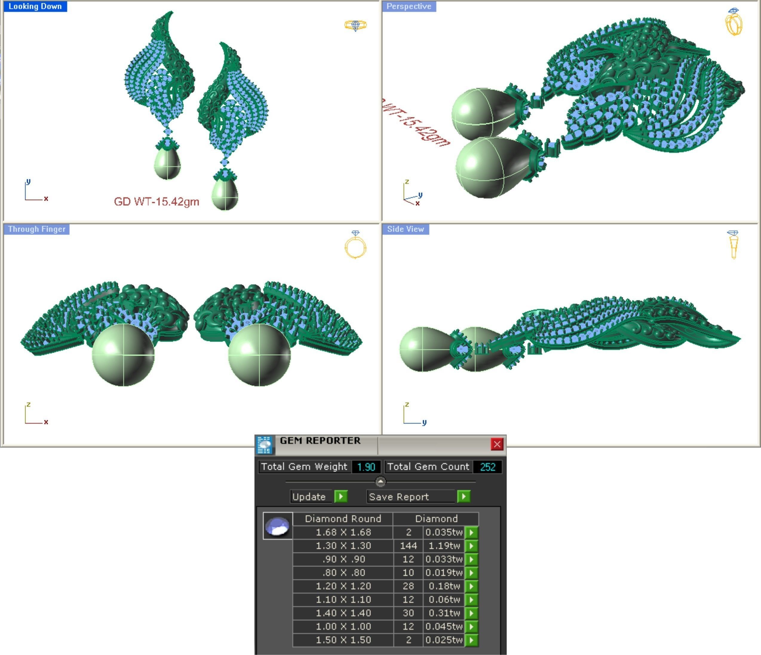 68 Necklace Earrings Set mgx bulk collection  3D print model_125