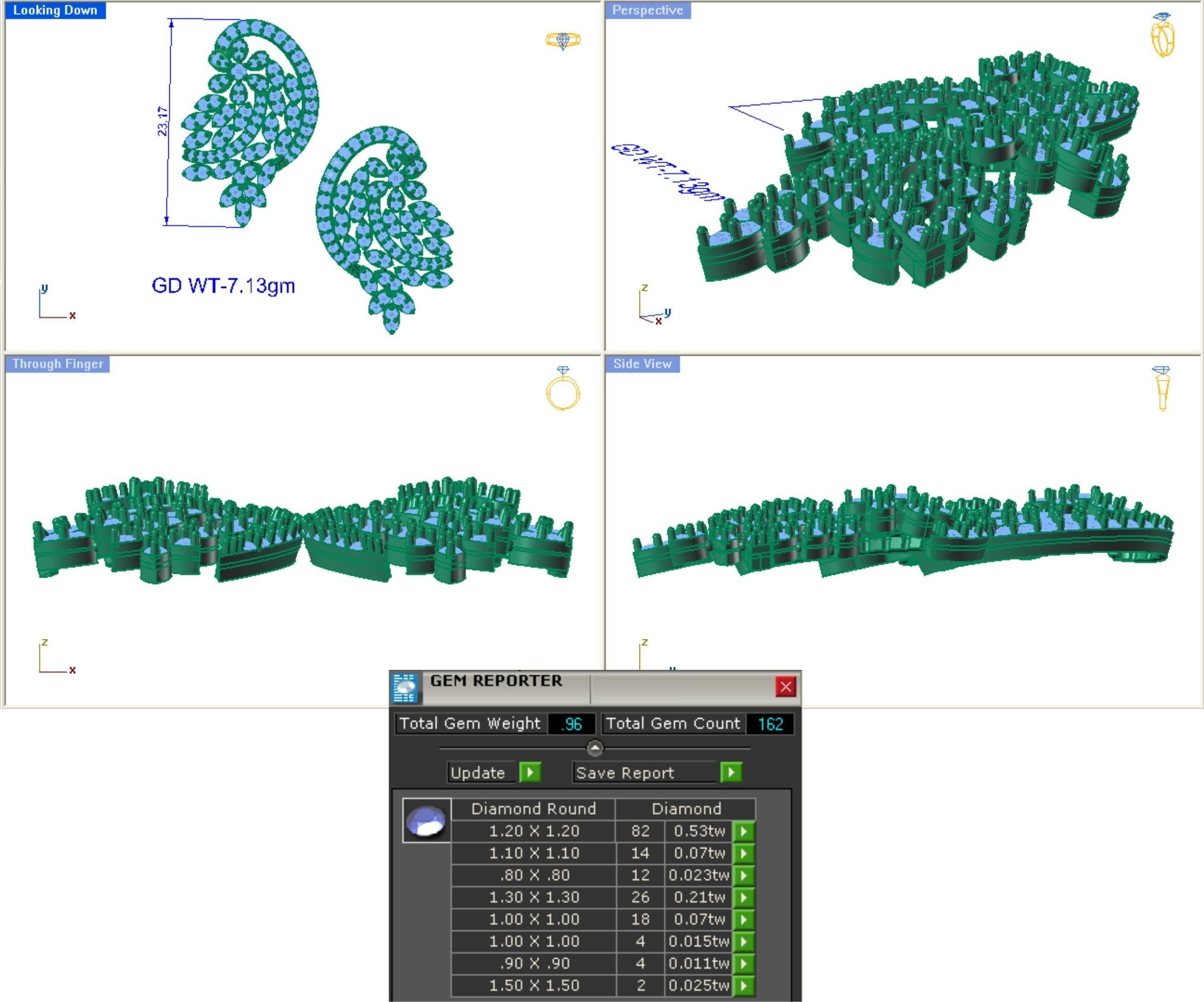 68 Necklace Earrings Set mgx bulk collection  3D print model_139