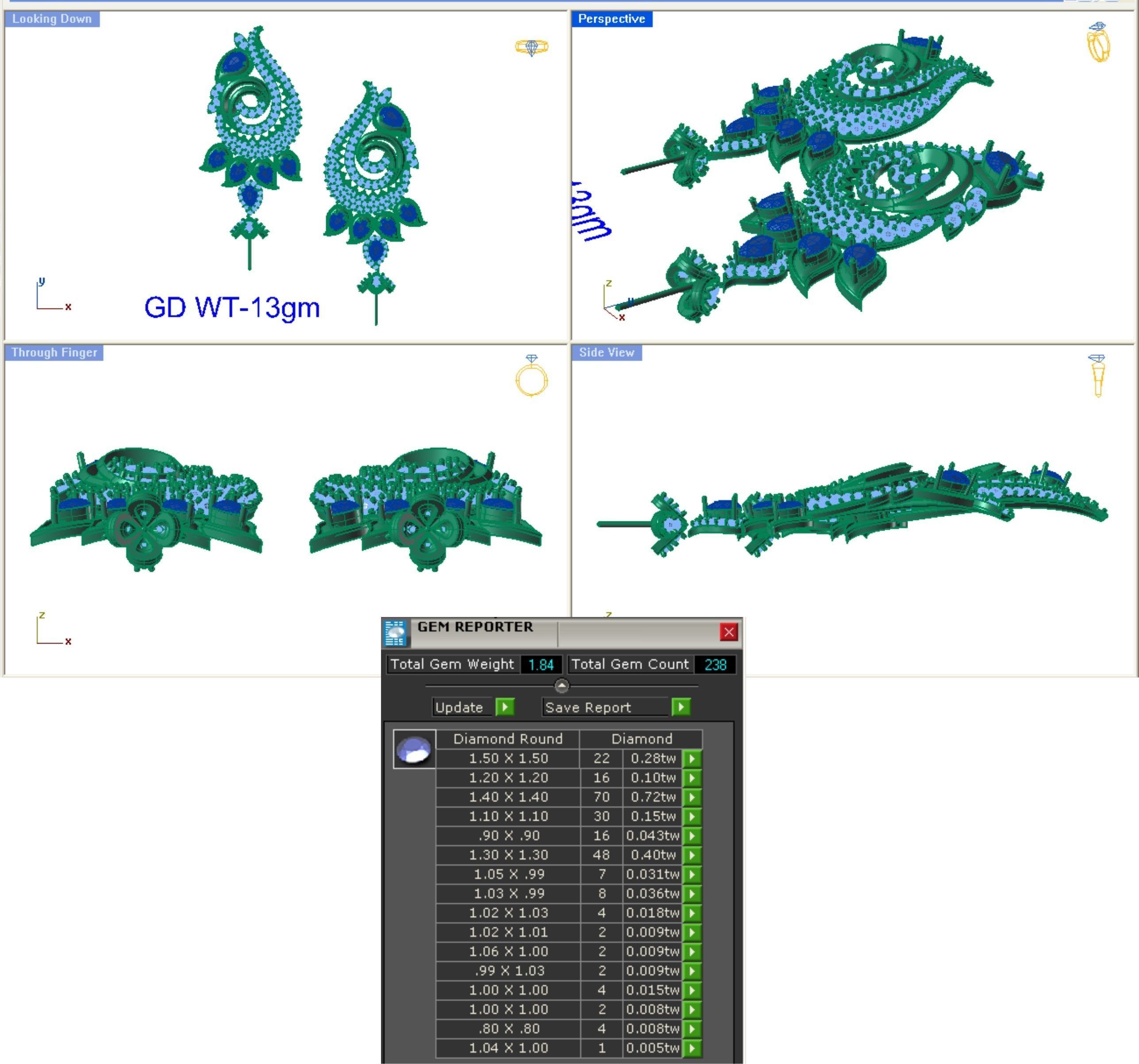 68 Necklace Earrings Set mgx bulk collection  3D print model_89