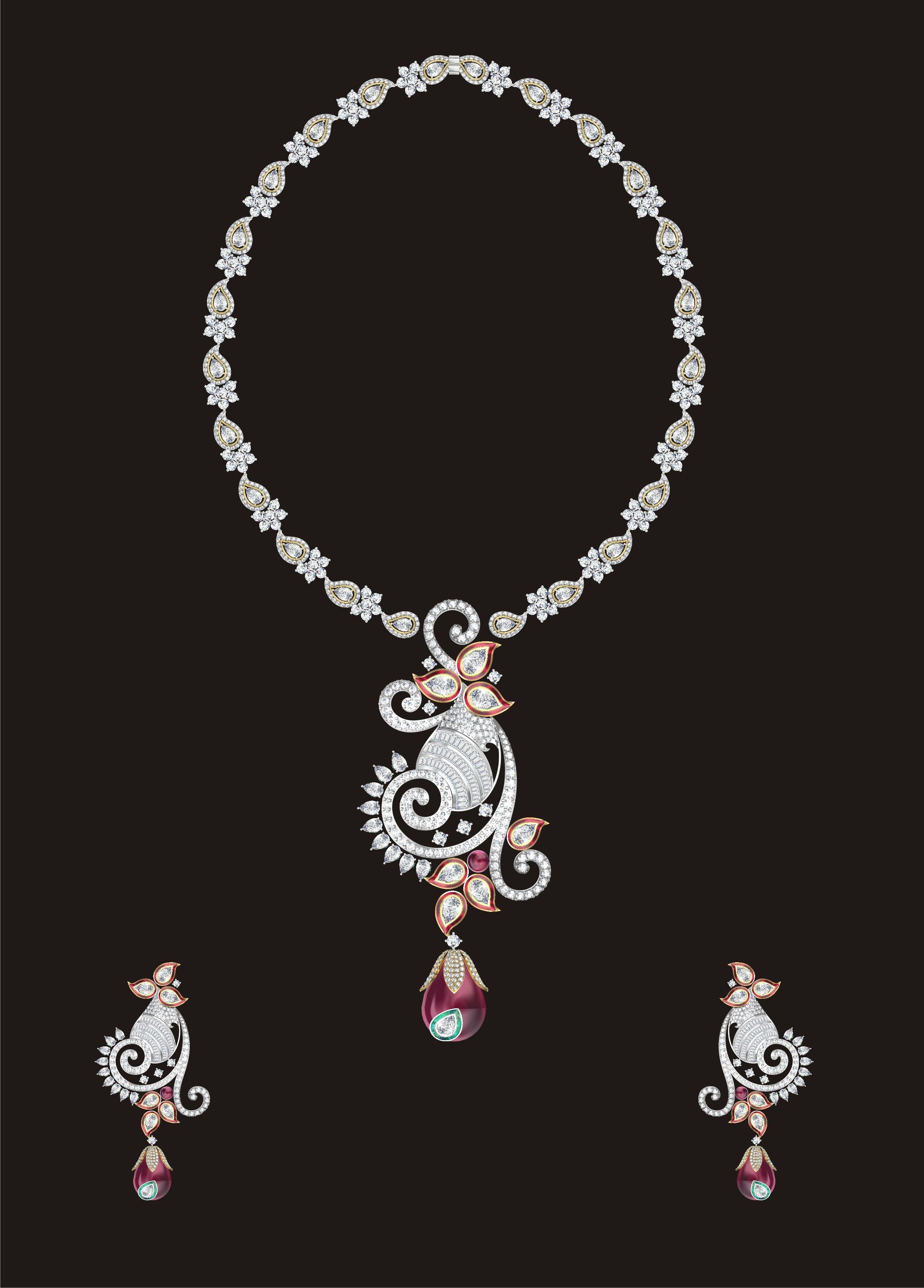68 Necklace Earrings Set mgx bulk collection  3D print model_35