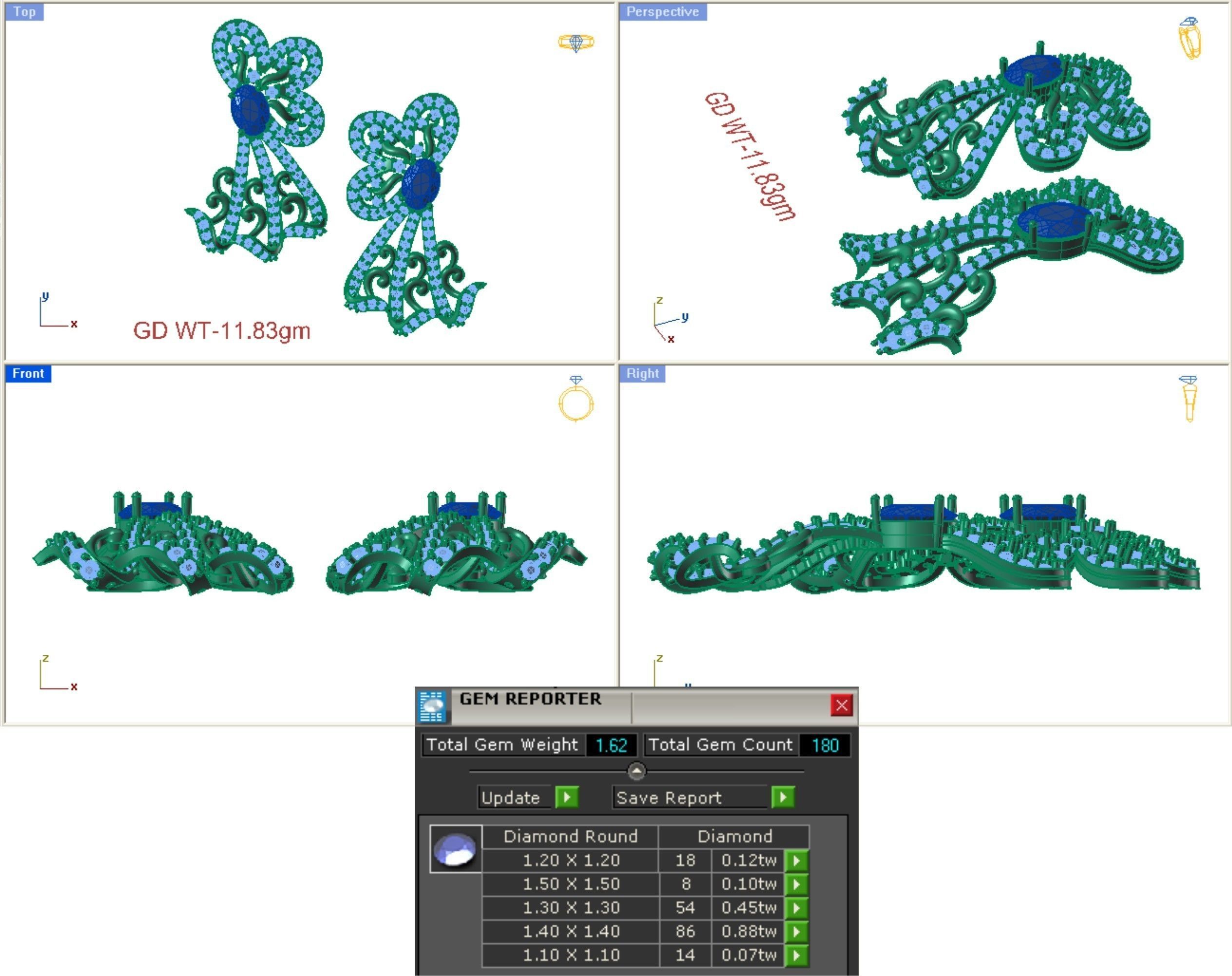 68 Necklace Earrings Set mgx bulk collection  3D print model_141