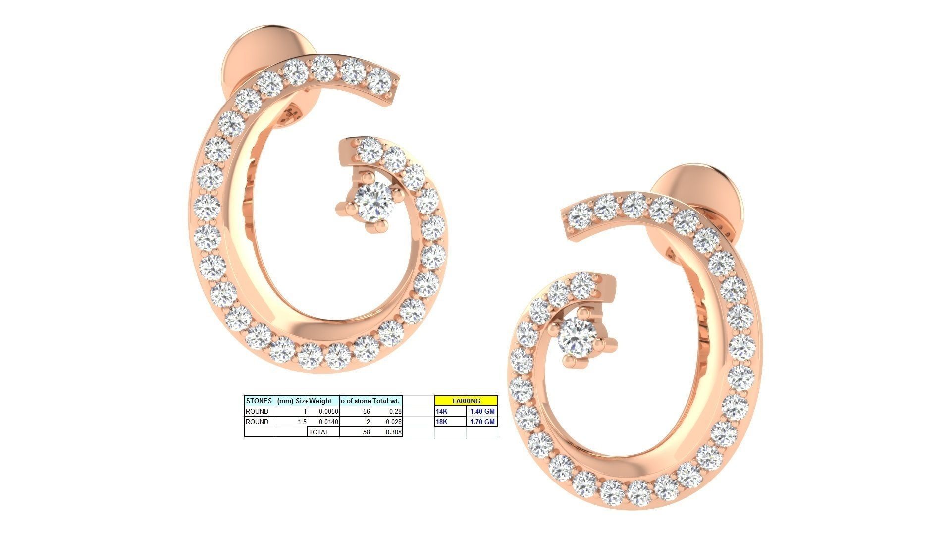 17 Pendant Earring set 3dm stl render details bulk collection 3D print model_60