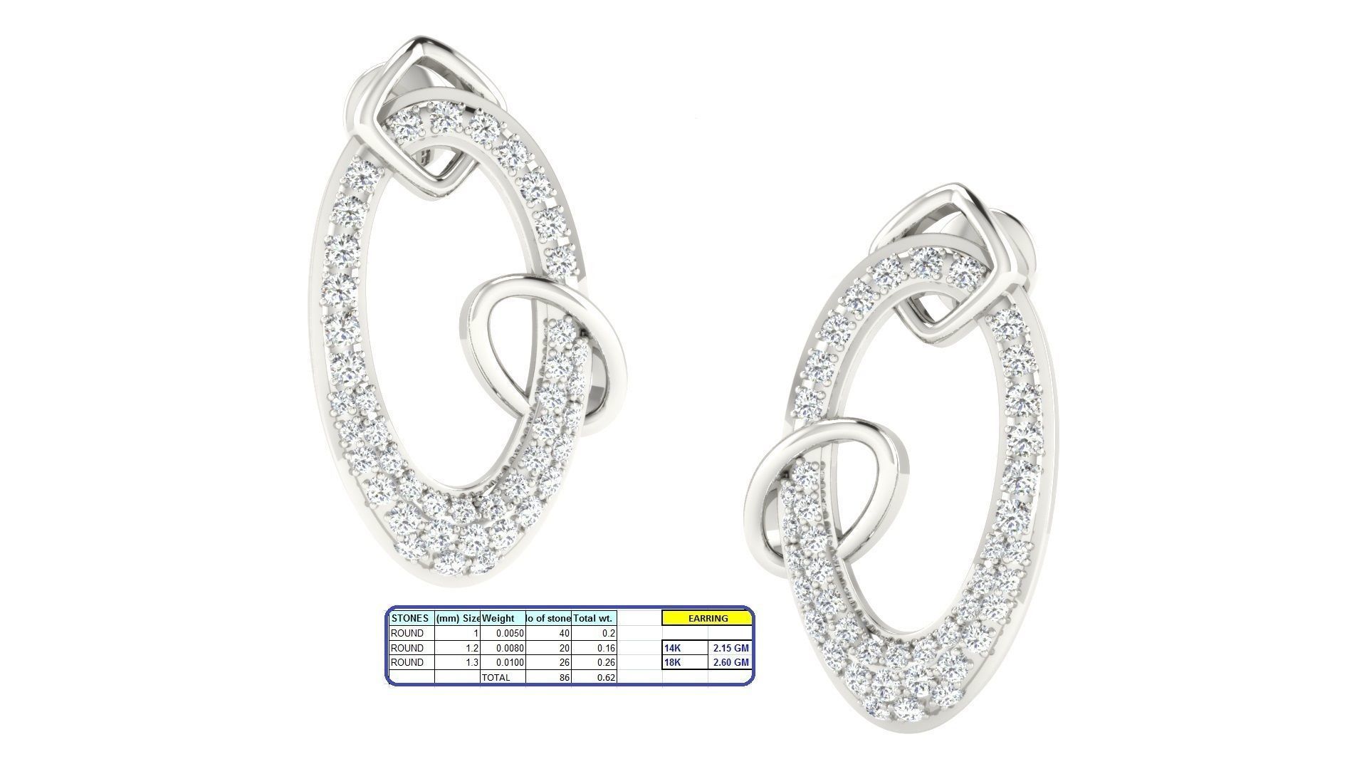 17 Pendant Earring set 3dm stl render details bulk collection 3D print model_51