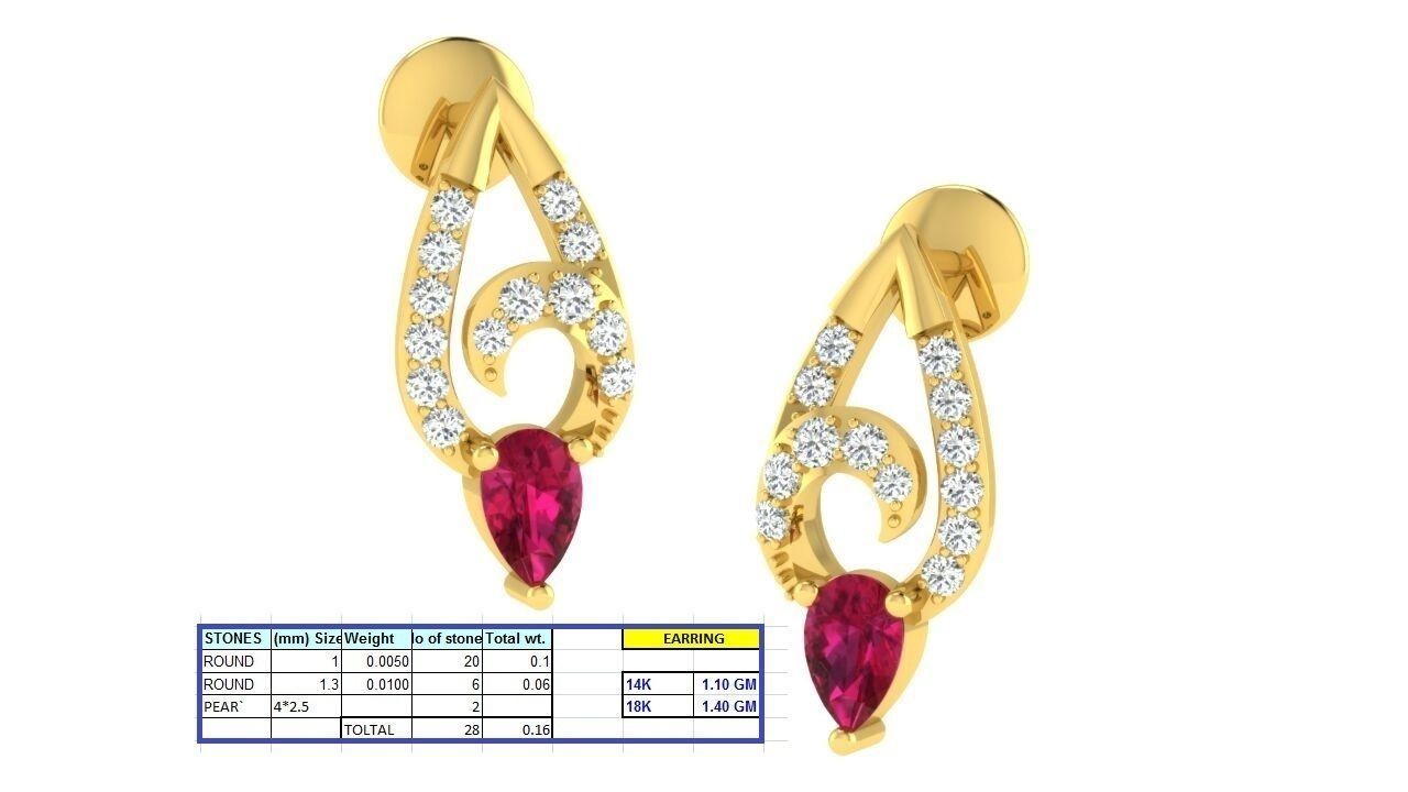 17 Pendant Earring set 3dm stl render details bulk collection 3D print model_34