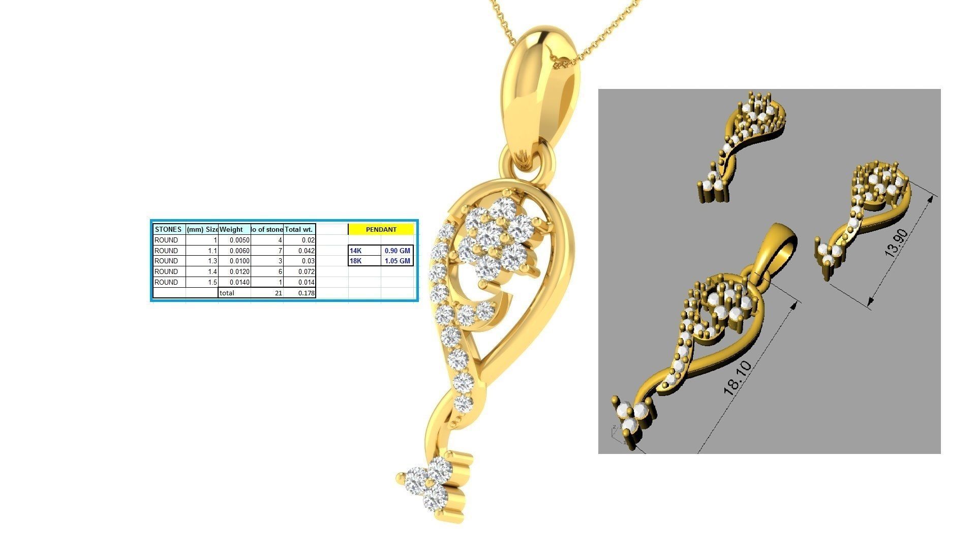 17 Pendant Earring set 3dm stl render details bulk collection 3D print model_18