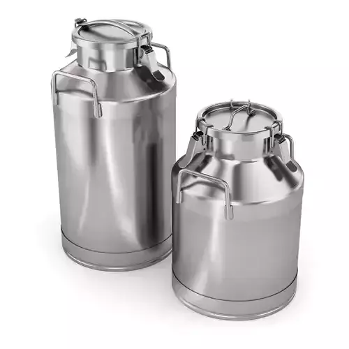Big Milk Cans with Latch 3D model